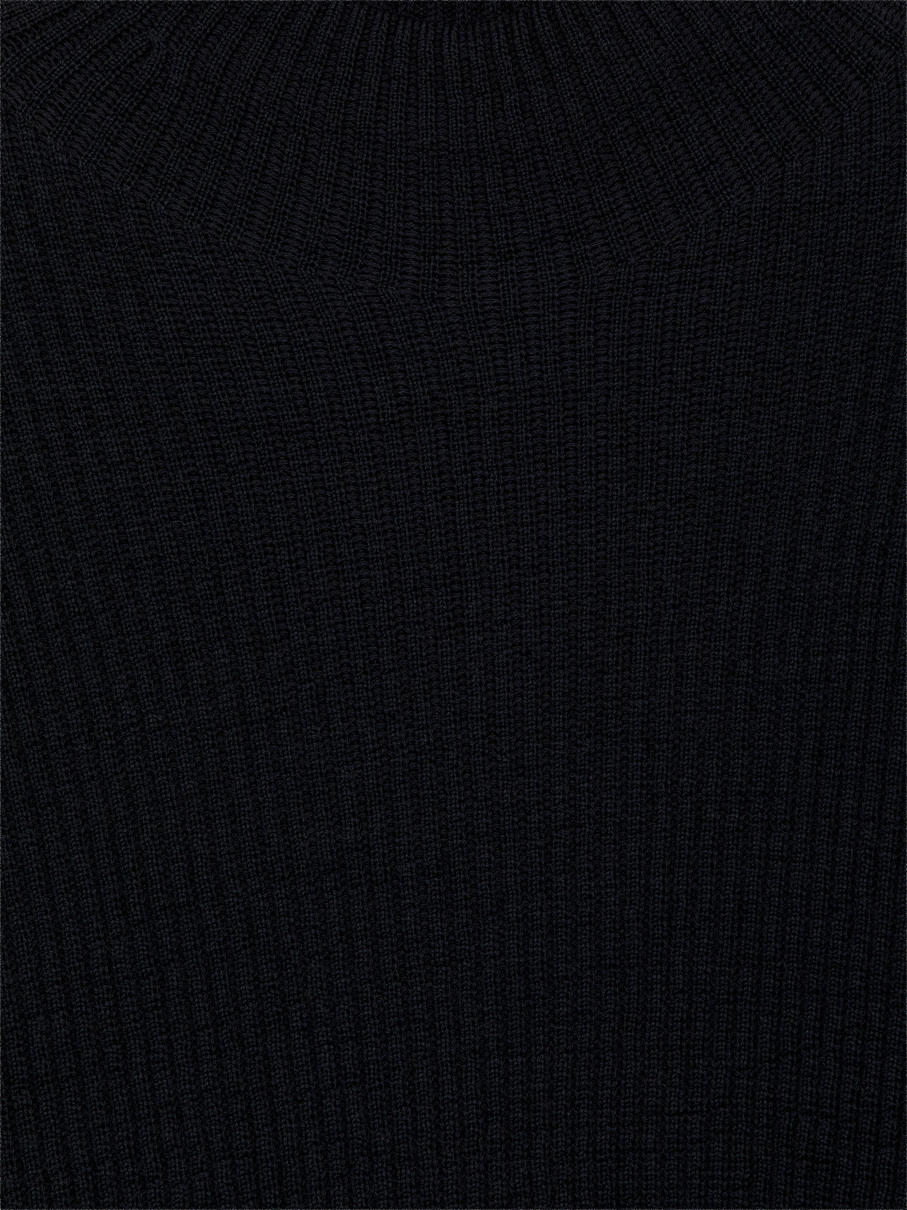 Wool Cotton Funnel-Neck Jumper - Dark Blue - Relaxed fit - Men - StillMedia/DescriptiveStillLife - 1