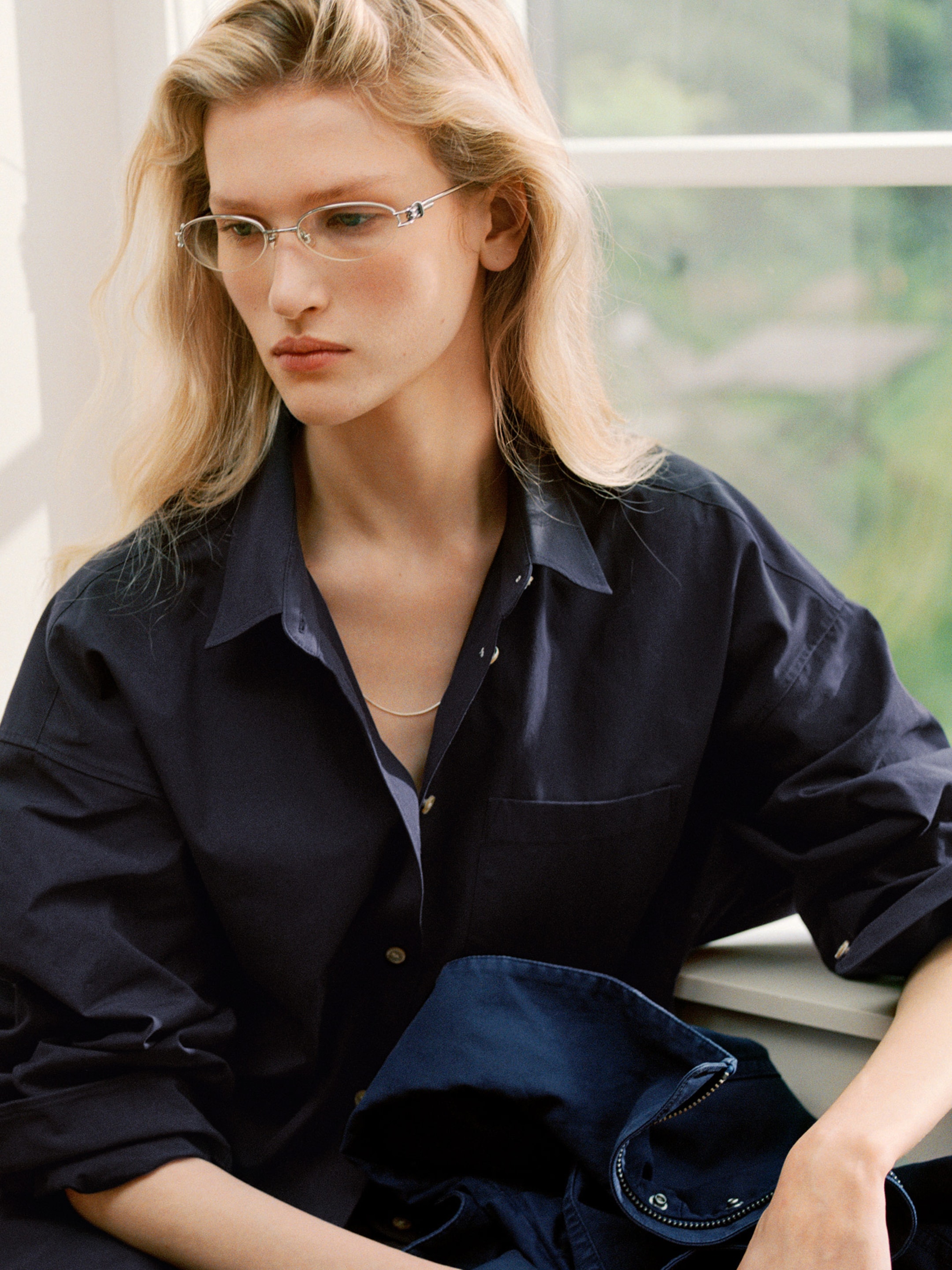Batwing-Sleeve Shirt-Blue-19801
