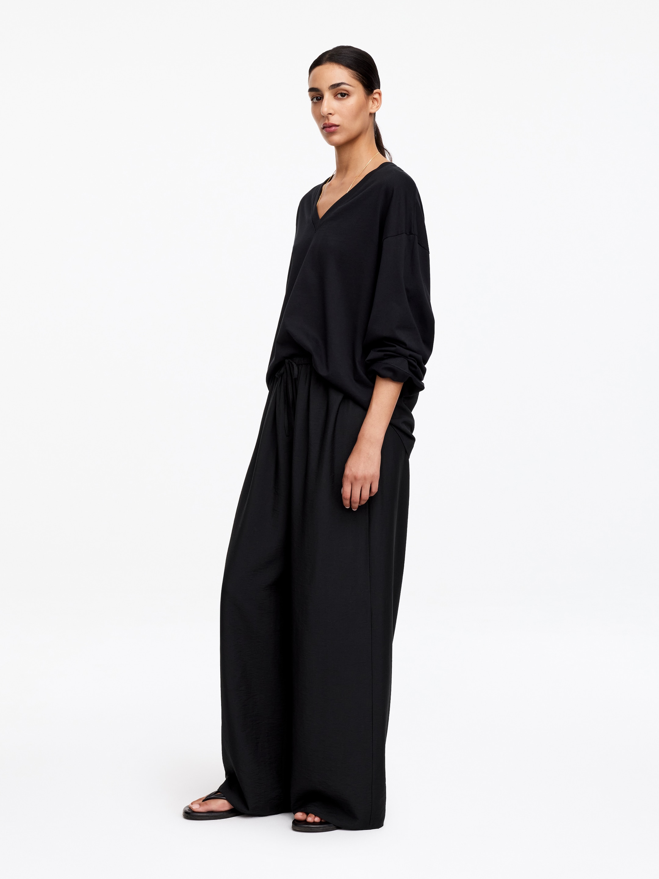 Pantalon large - Noir - Loose fit - Femme - StillMedia/Lookbook - 5