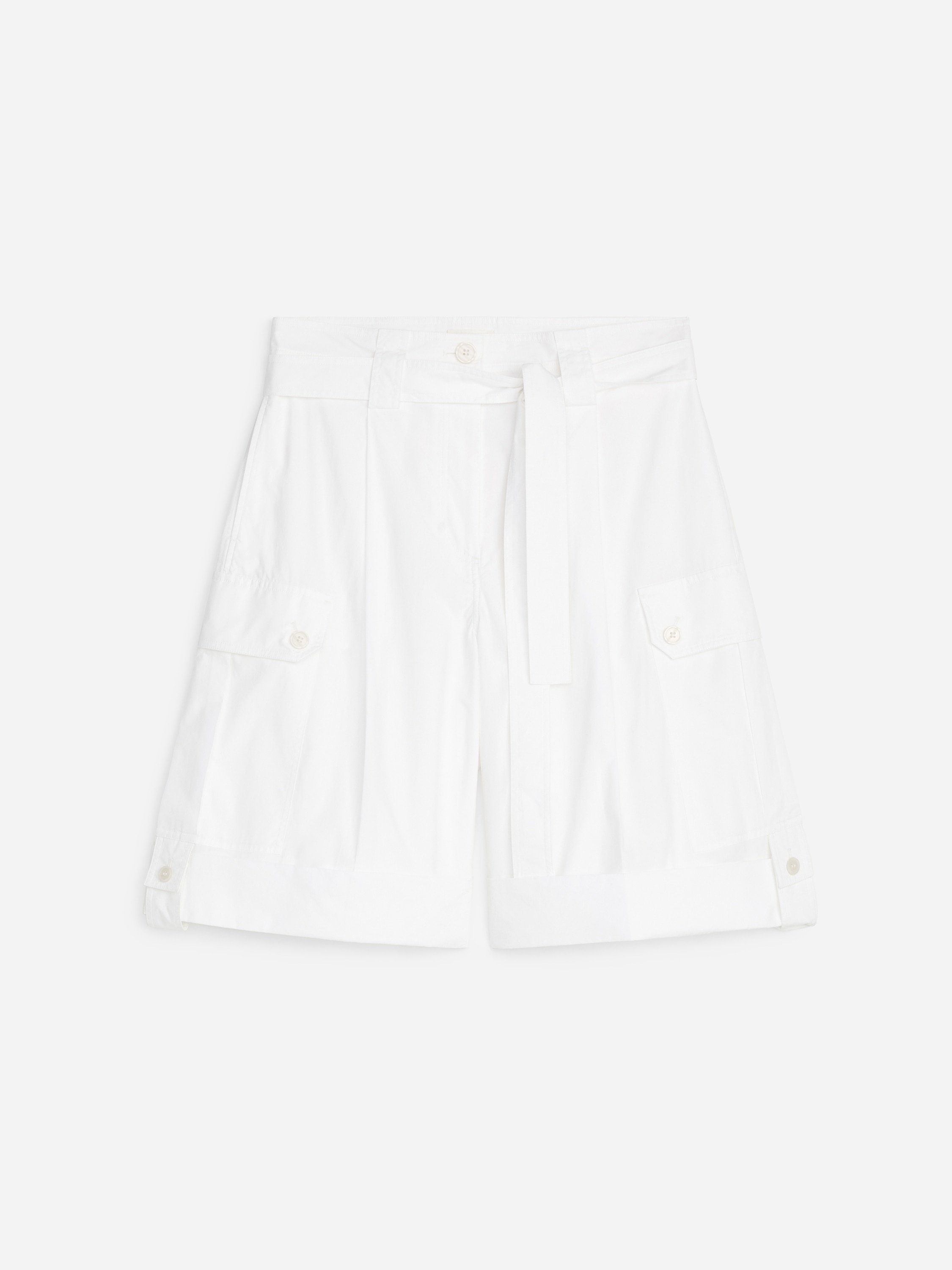 Μαλακά Λειτουργικά Σορτς-Λευκό