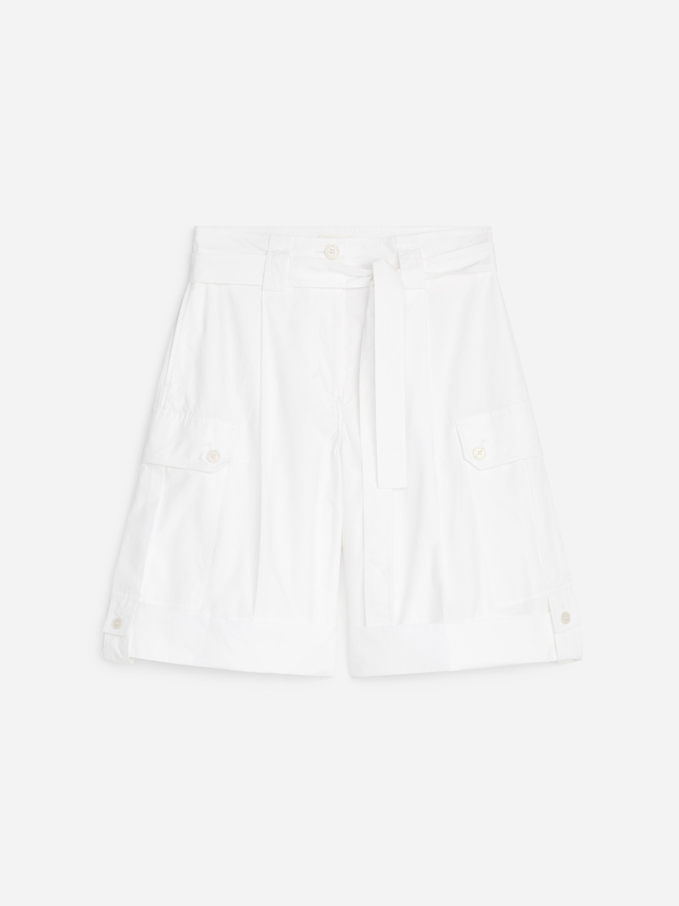 Weiche Utility-Shorts - Weiß - Relaxed Fit - Damen - StillMedia/DescriptiveStillLife - 1