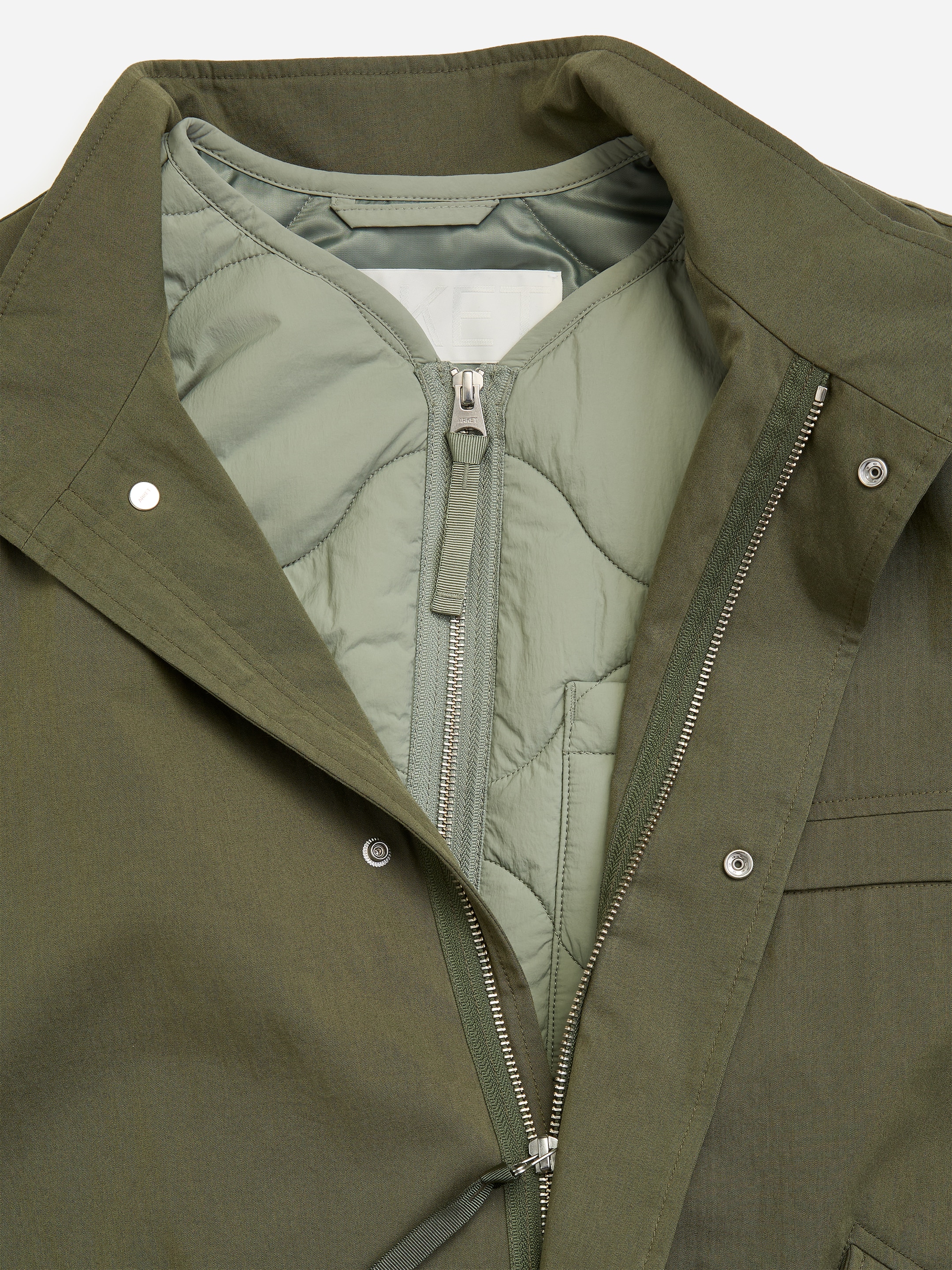 Quilted Liner Vest - Light Khaki Green - Regular fit - men - StillMedia/DescriptiveStillLife - 9