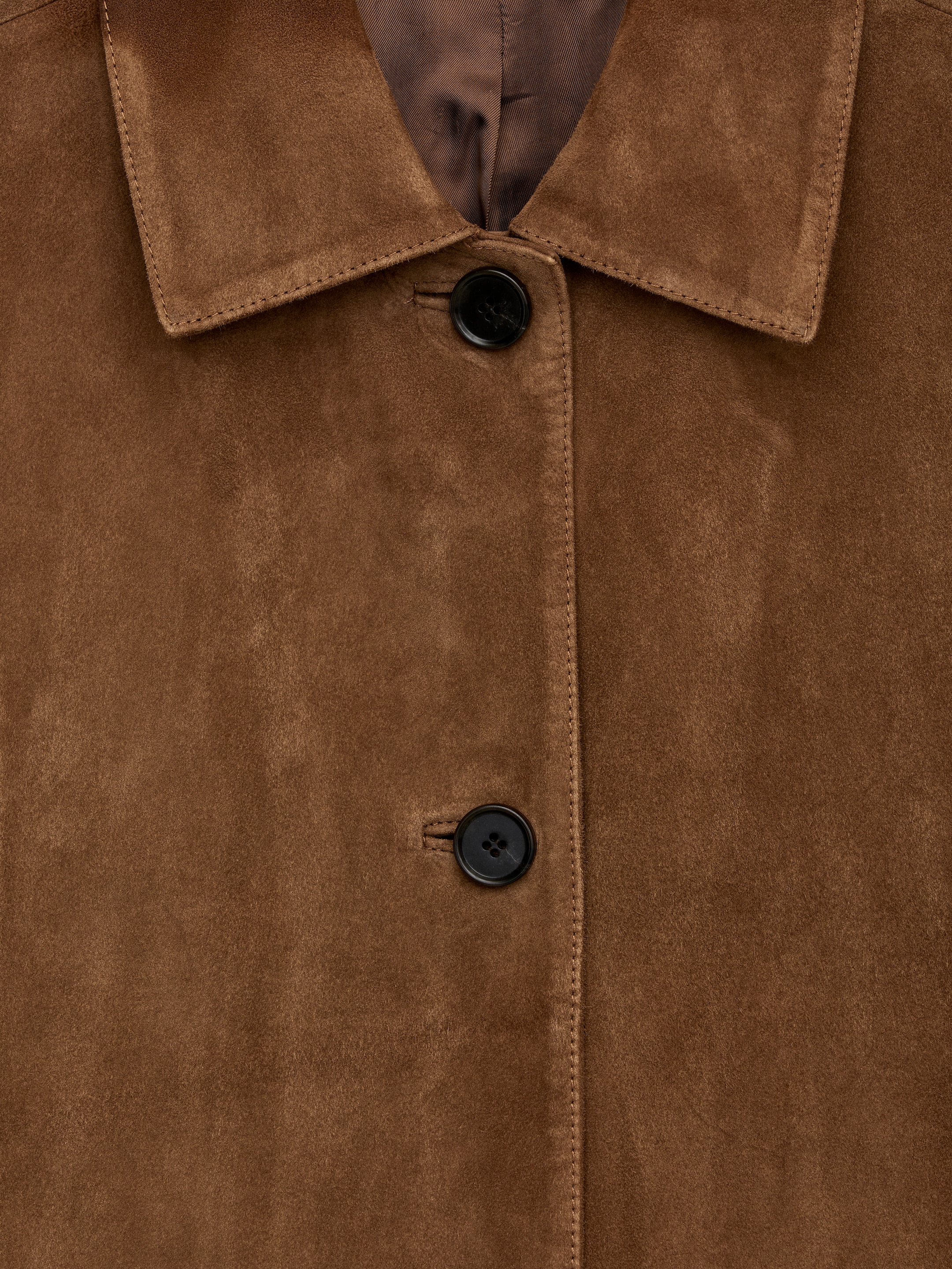 Veloursledermantel - Braun - Regular Fit - Women - StillMedia/DescriptiveDetail - 1