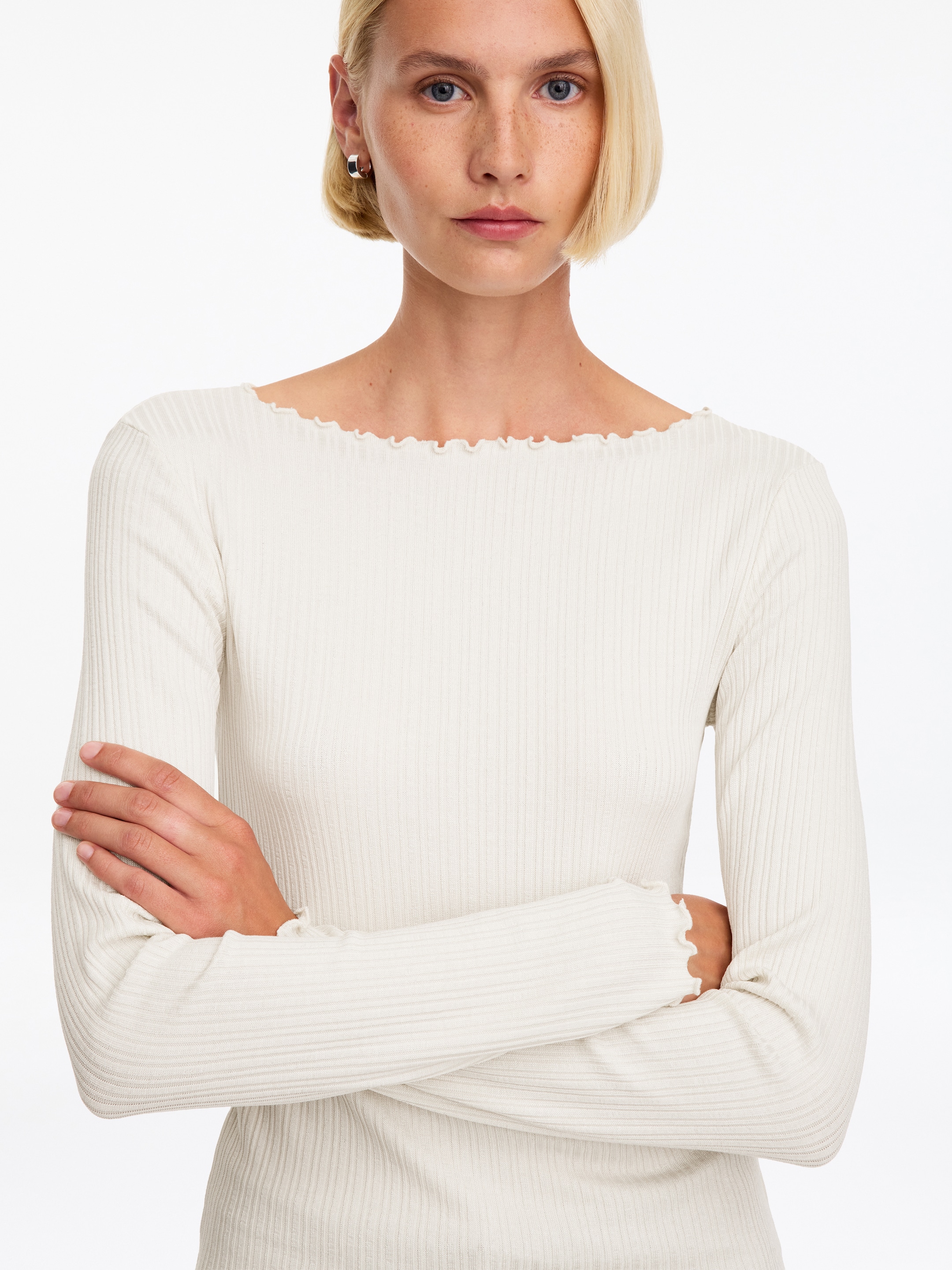 Top con cuello barco - Blanco roto - Corte estándar - women - StillMedia/Lookbook - 7