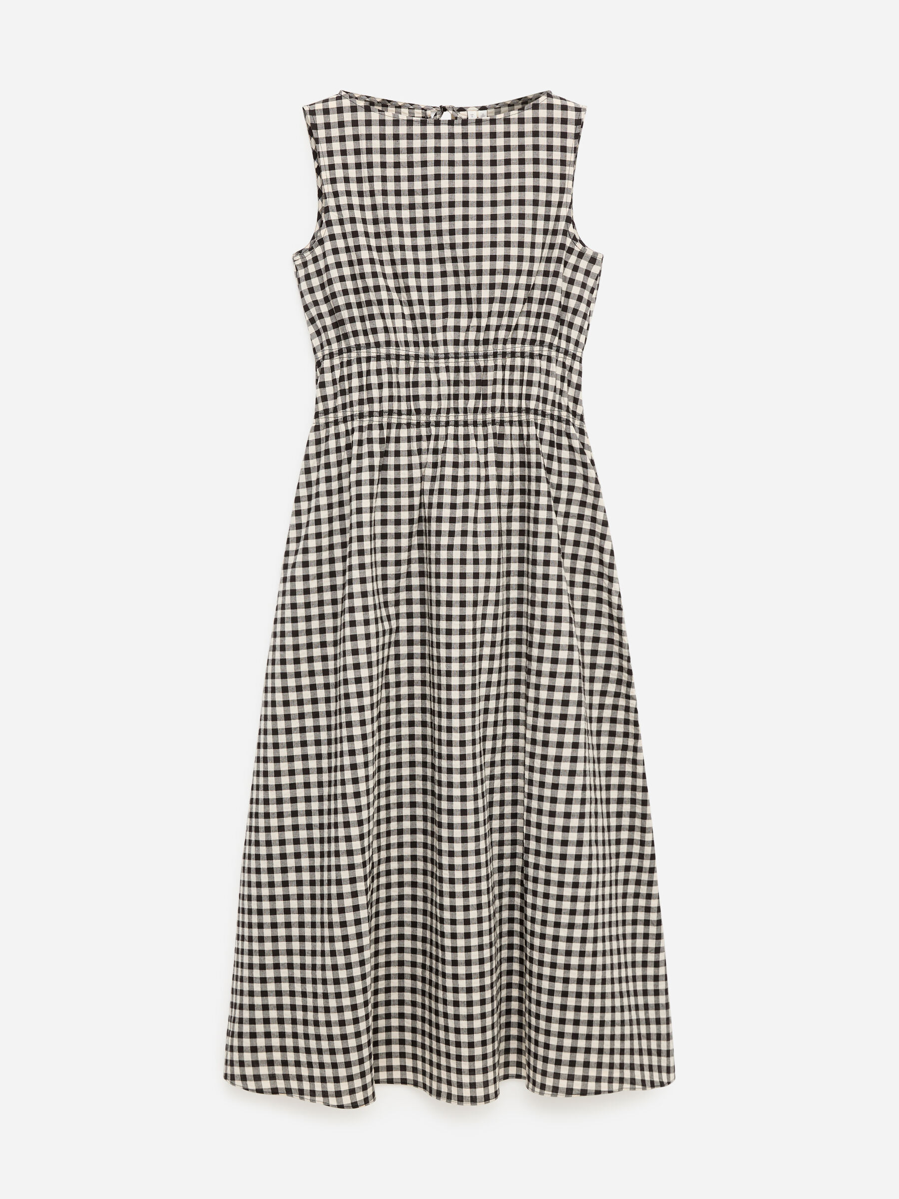 Seersucker Dress - White/Black - Slim fit - Women - StillMedia/DescriptiveStillLife - 1