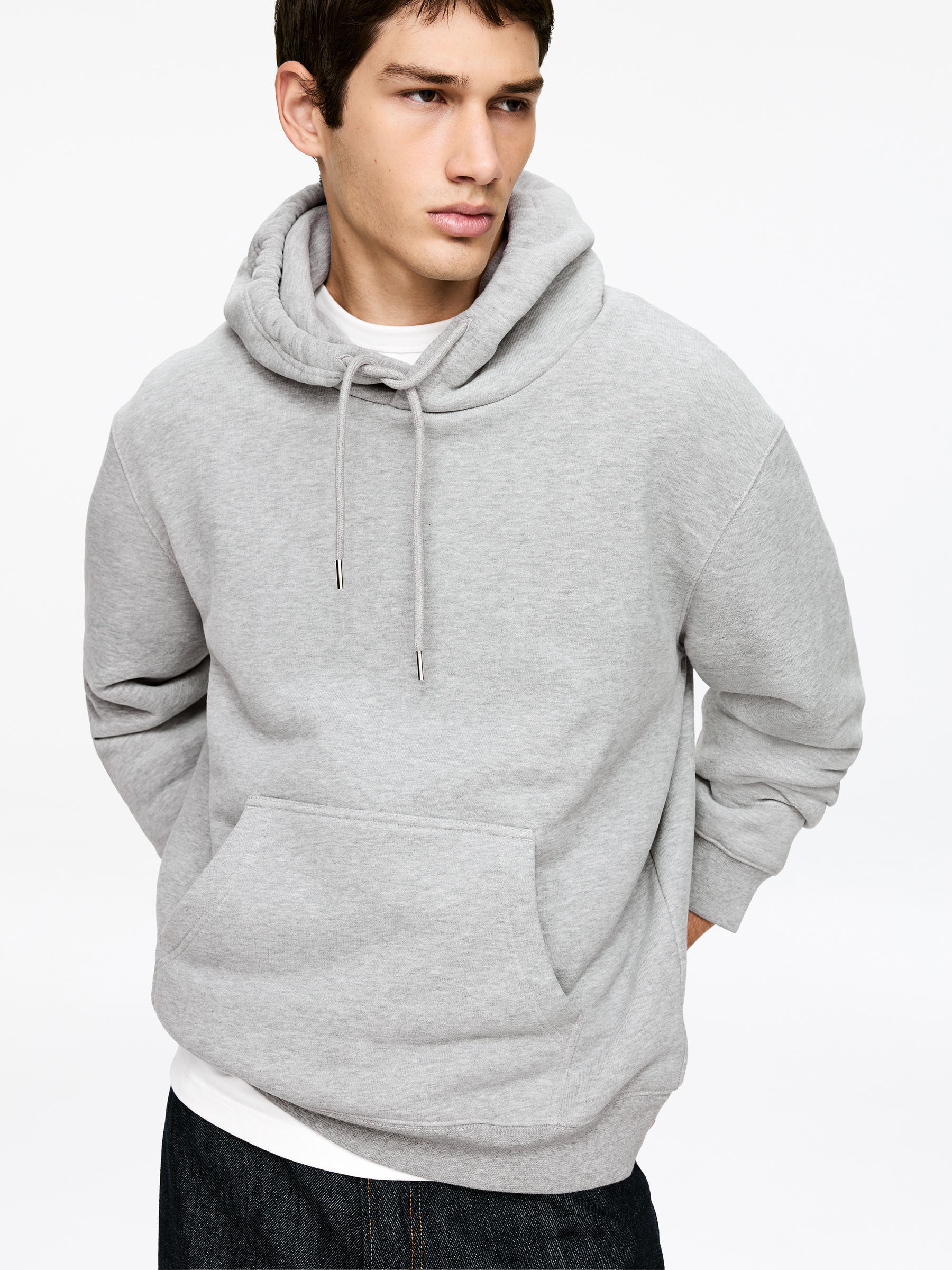 Hooded Sweatshirt - Grey Melange - Regular fit - Men - StillMedia/Lookbook - 10