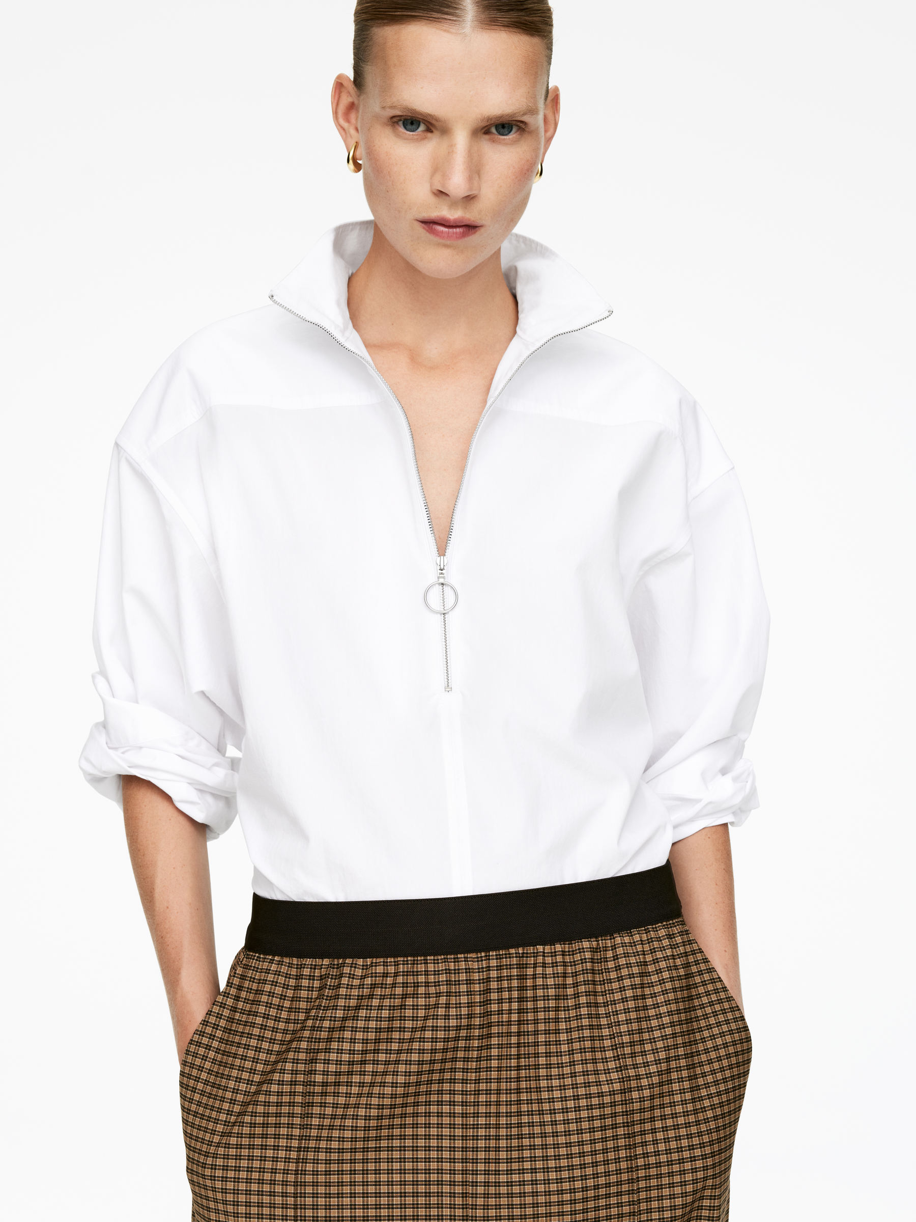 Elastic Waist Trousers - Brown - Relaxed fit - Women - StillMedia/Lookbook - 6