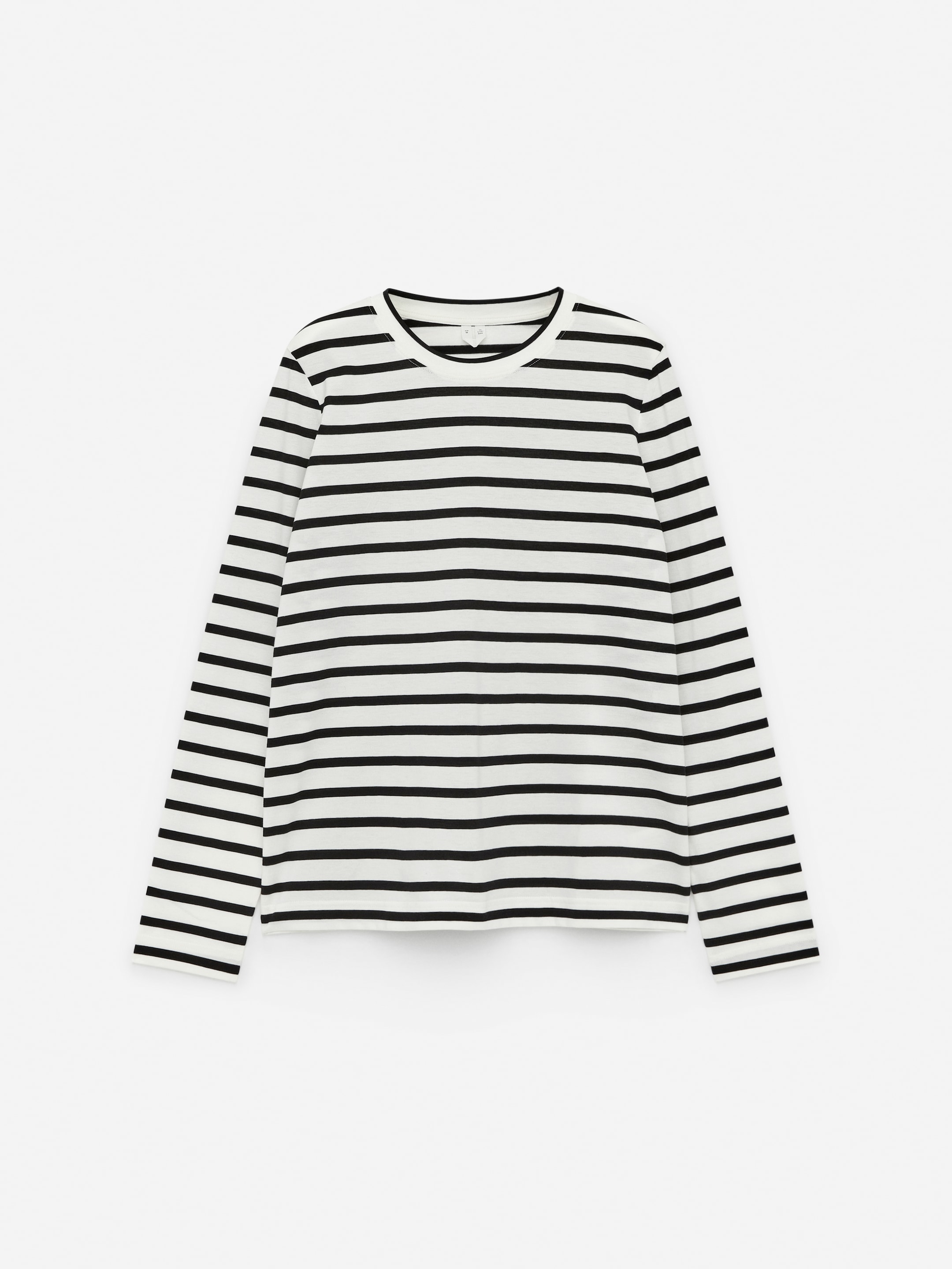 Se større billede: IRIS langærmet signatur-T-shirt - Råhvid/sort - DAME | H&M DK 5