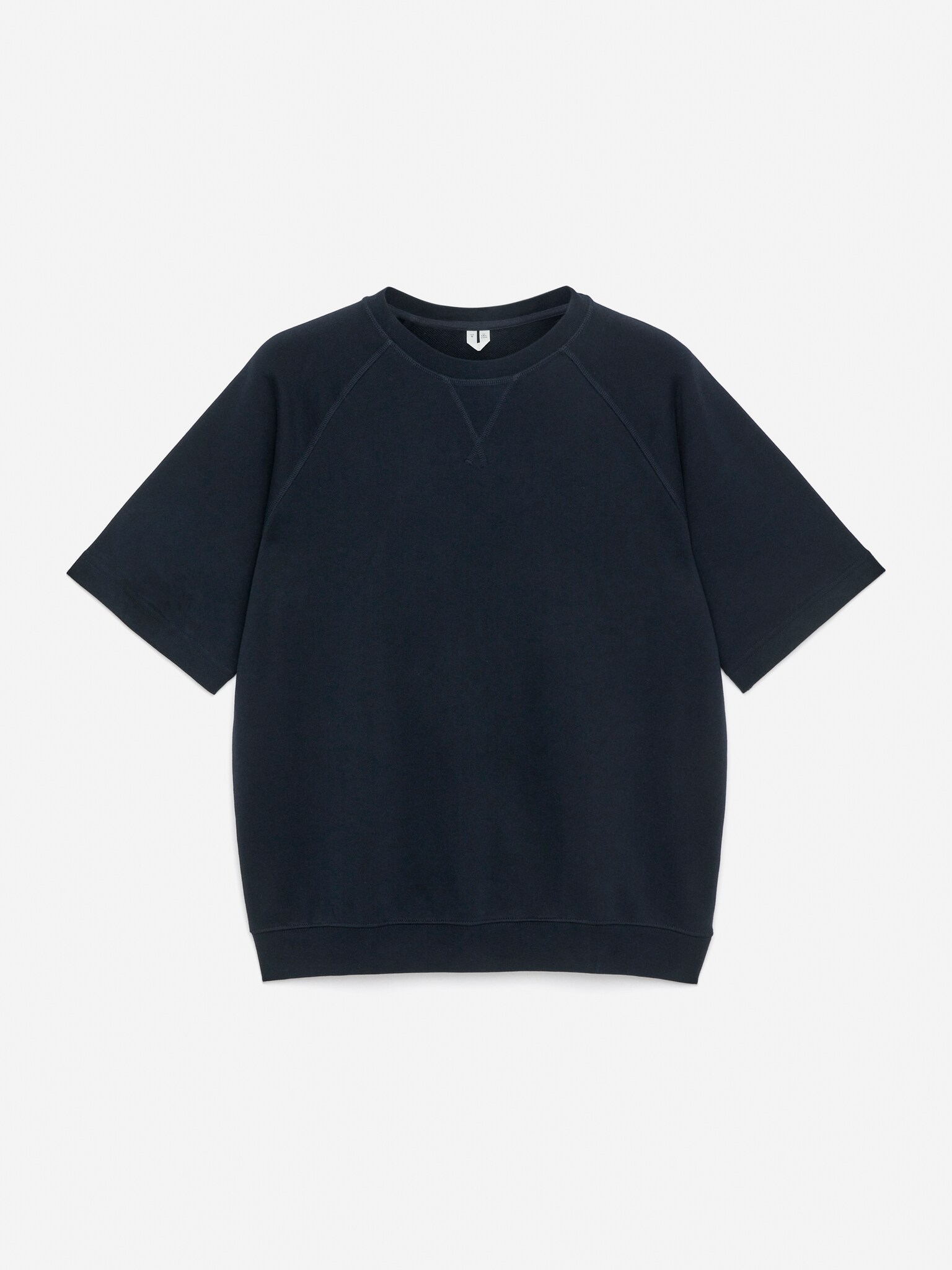 Sweat à manches courtes - Bleu foncé/Gris chiné - 2