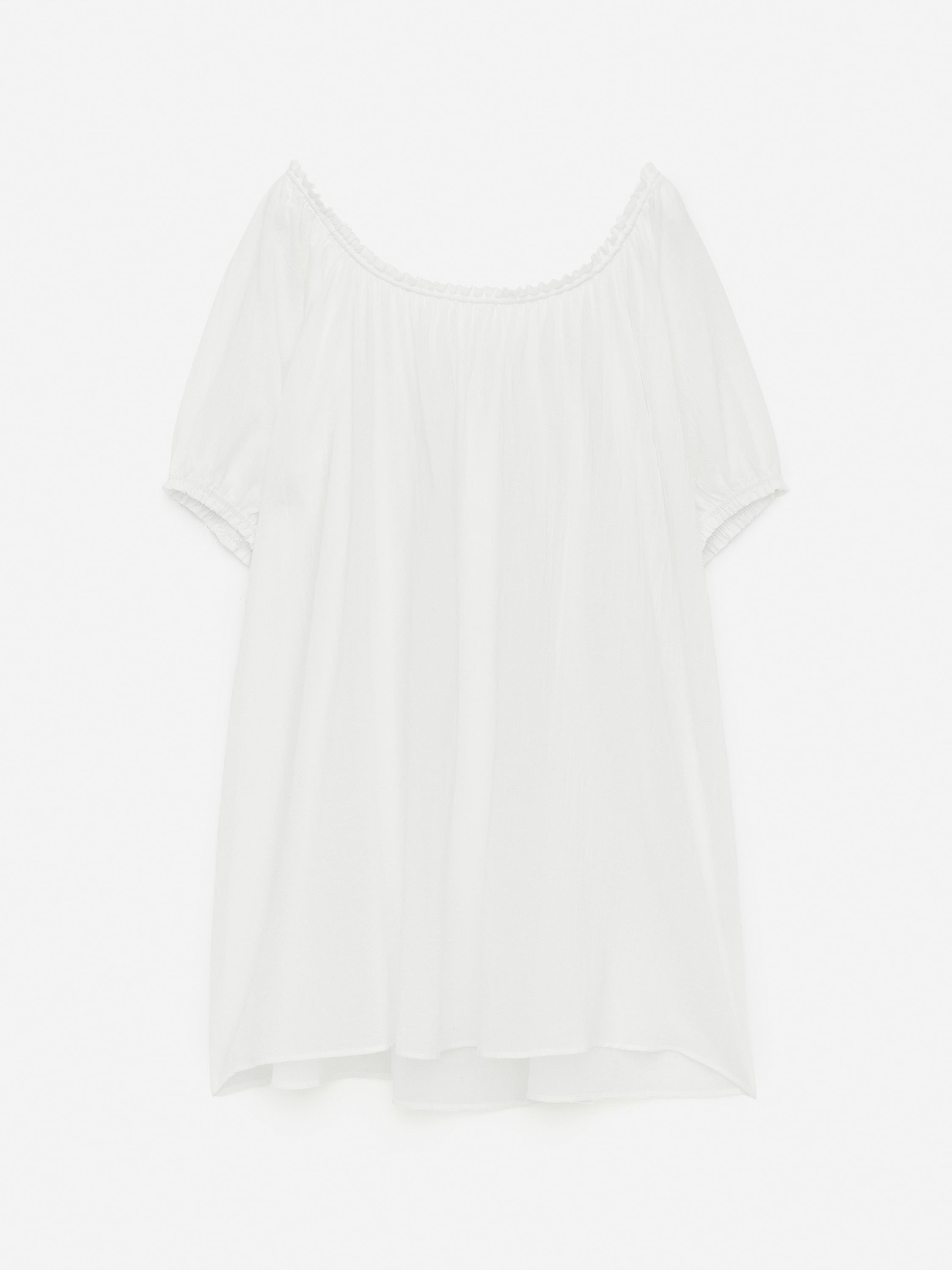 Plážové šaty z bavlněného voálu - Off White/Black