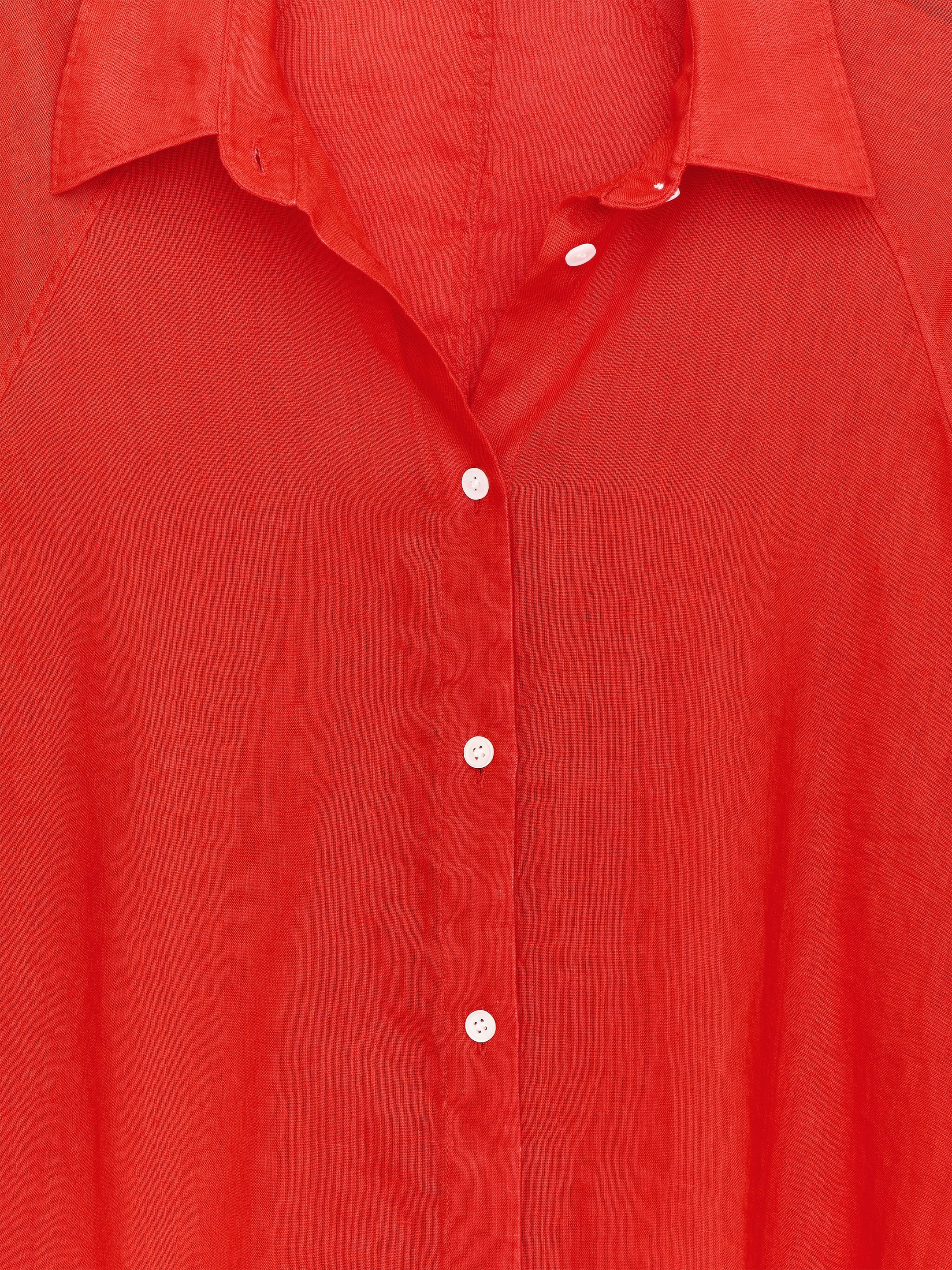 Camisa de lino holgada - Rojo - Corte holgado - Women - StillMedia/DescriptiveDetail - 2