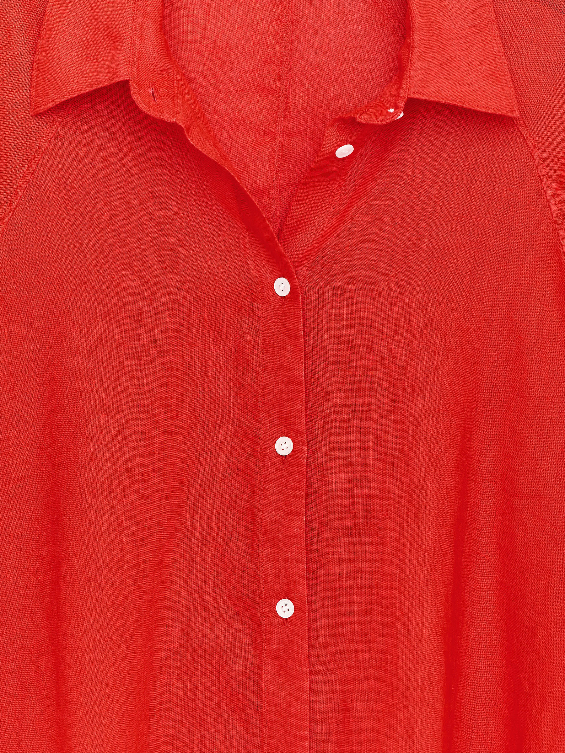 Camisa de lino holgada - Rojo - Corte holgado - Women - StillMedia/DescriptiveDetail - 2