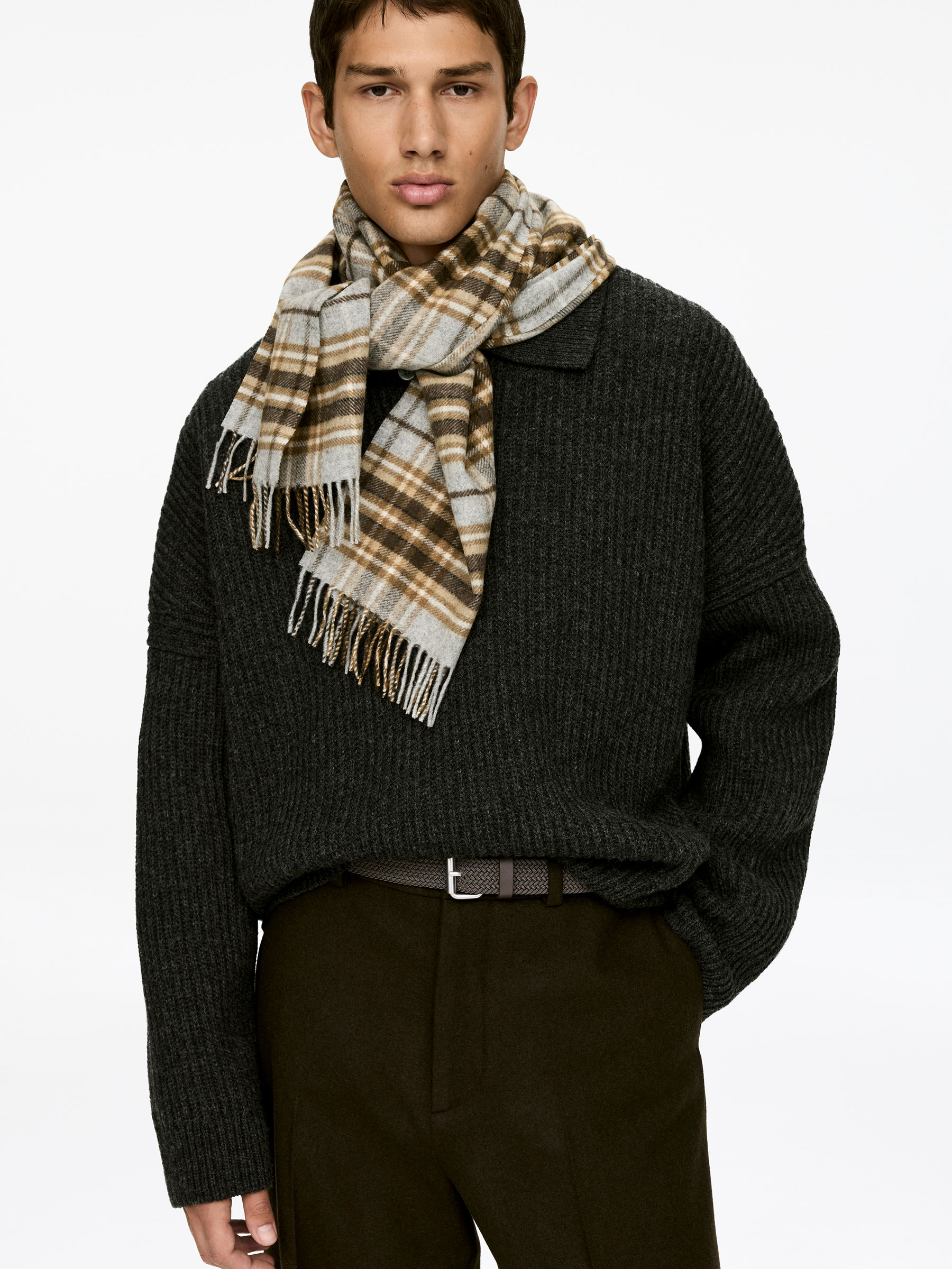 Braided Leather Trimmed Belt - Dark Mole - Men - StillMedia/Lookbook - 4