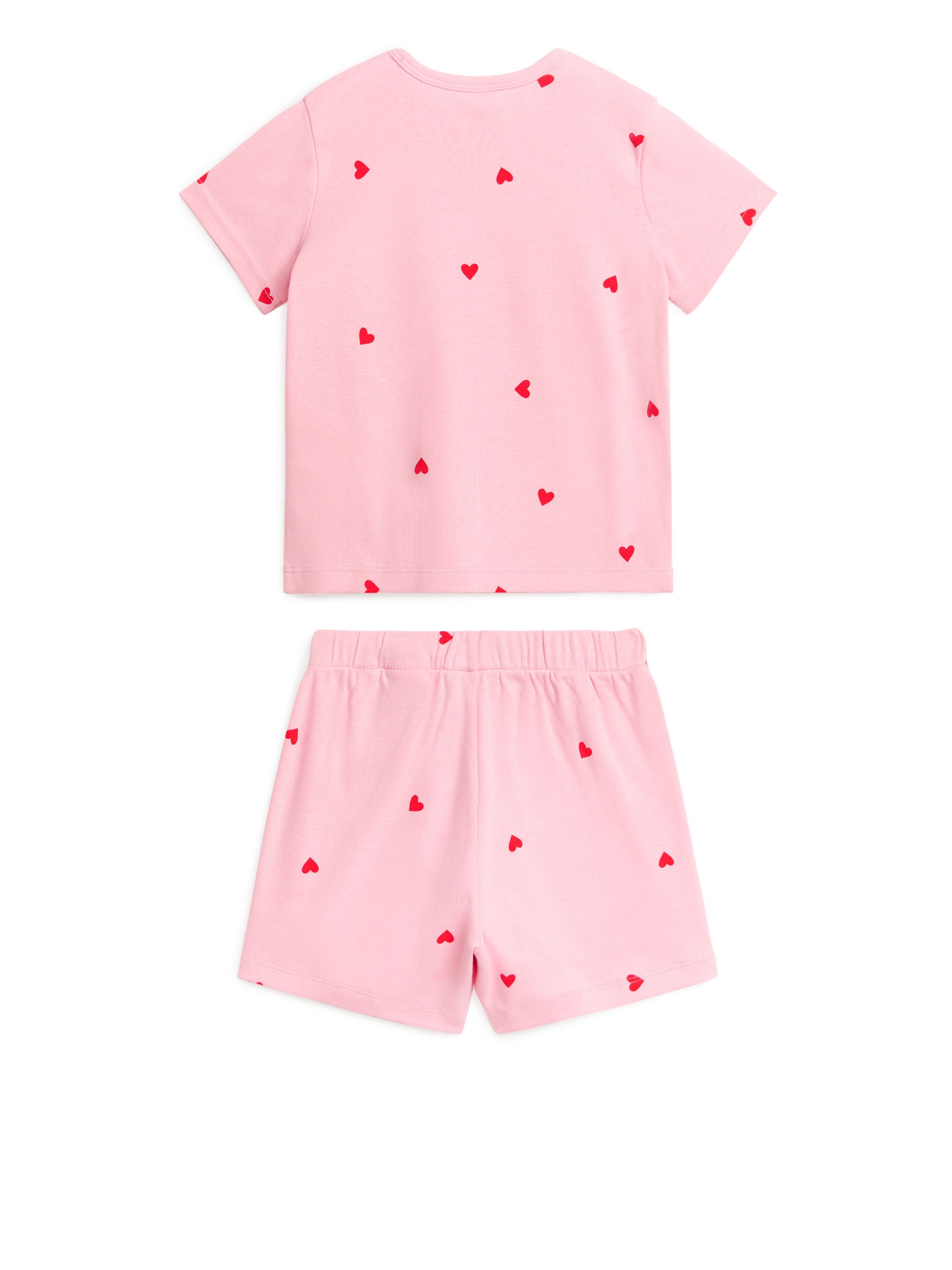 Zweiteiliger kurzer Pyjama aus Jersey - Rosa/Herzen - Kinder - StillMedia/DescriptiveStillLife - 1