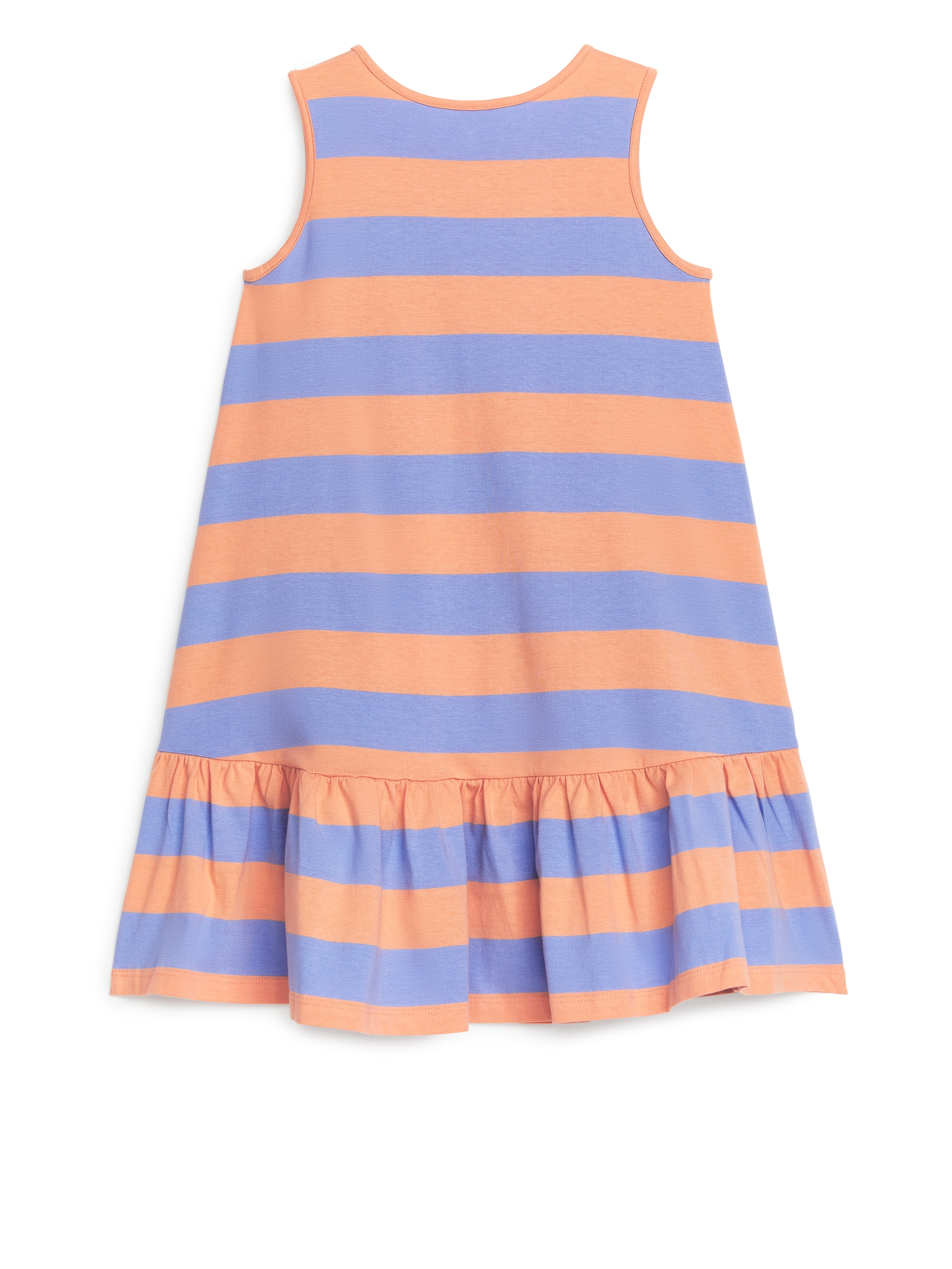 Trikåklänning med volang - Lila/persika - Regular fit - Children - StillMedia/DescriptiveStillLife - 1