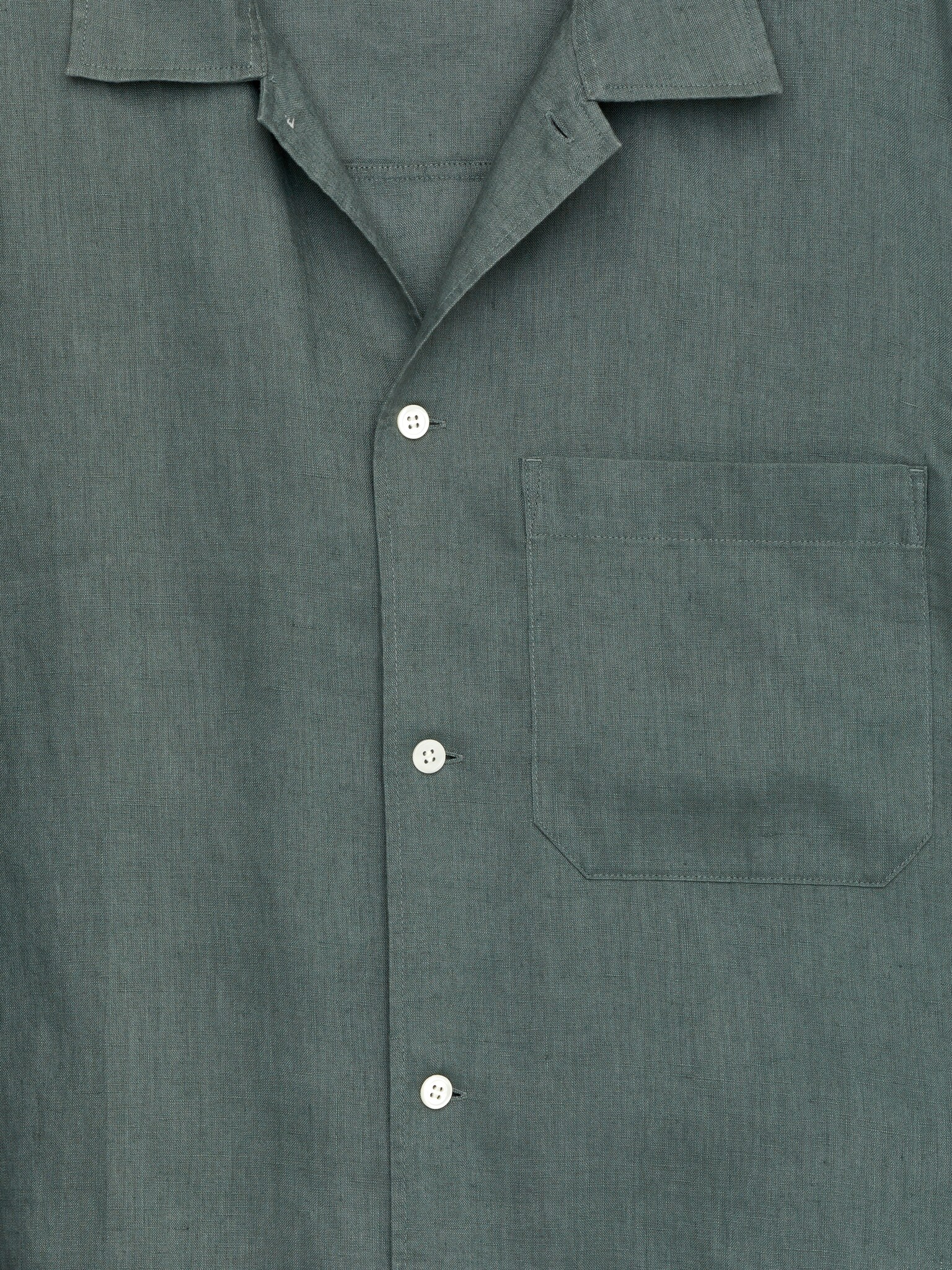 Linnen overhemd met korte mouwen - Green/Dark Blue/Black - 2