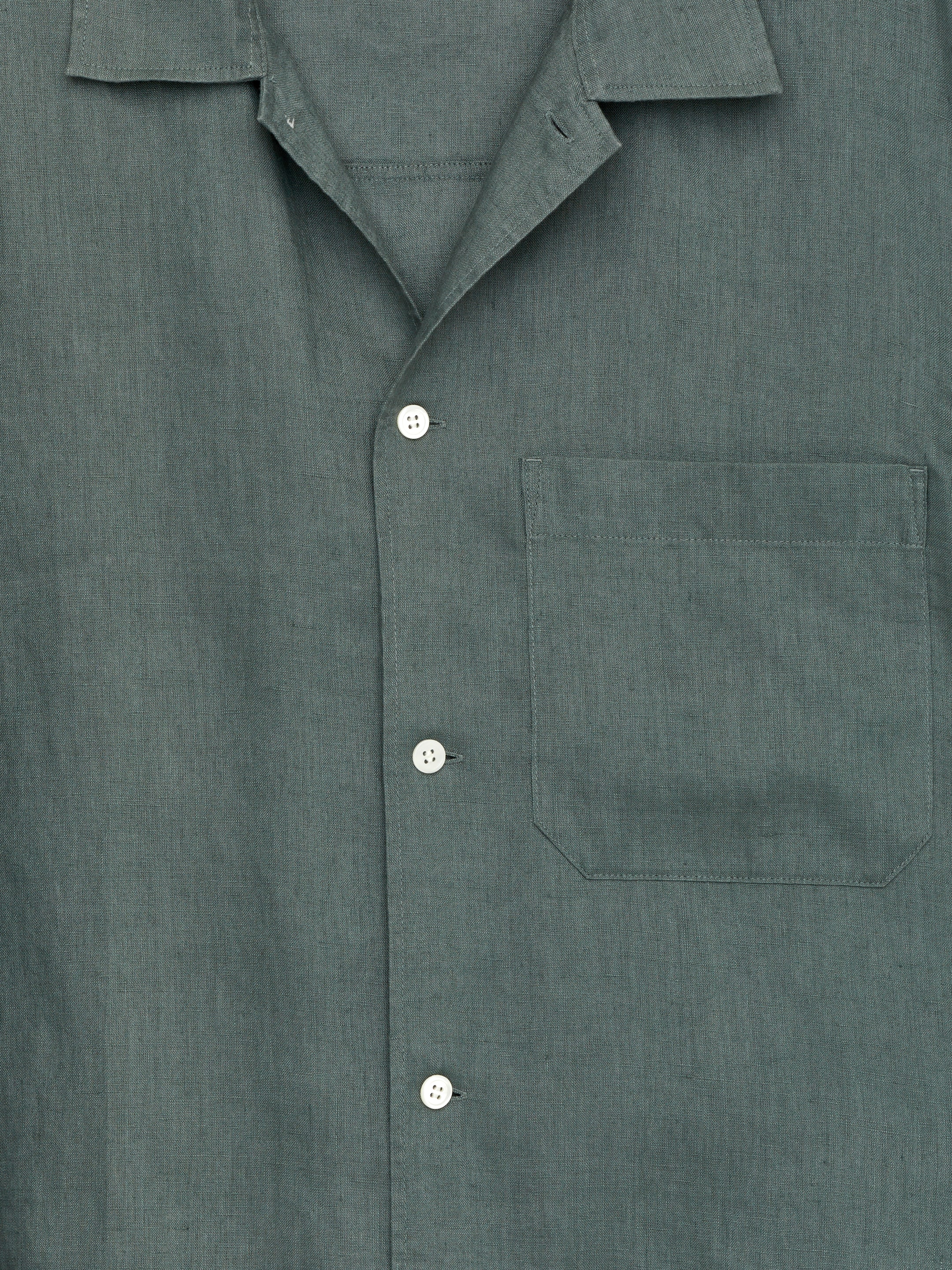 Camicia in lino a maniche corte - Verde - Loose fit - Men - StillMedia/DescriptiveDetail - 1