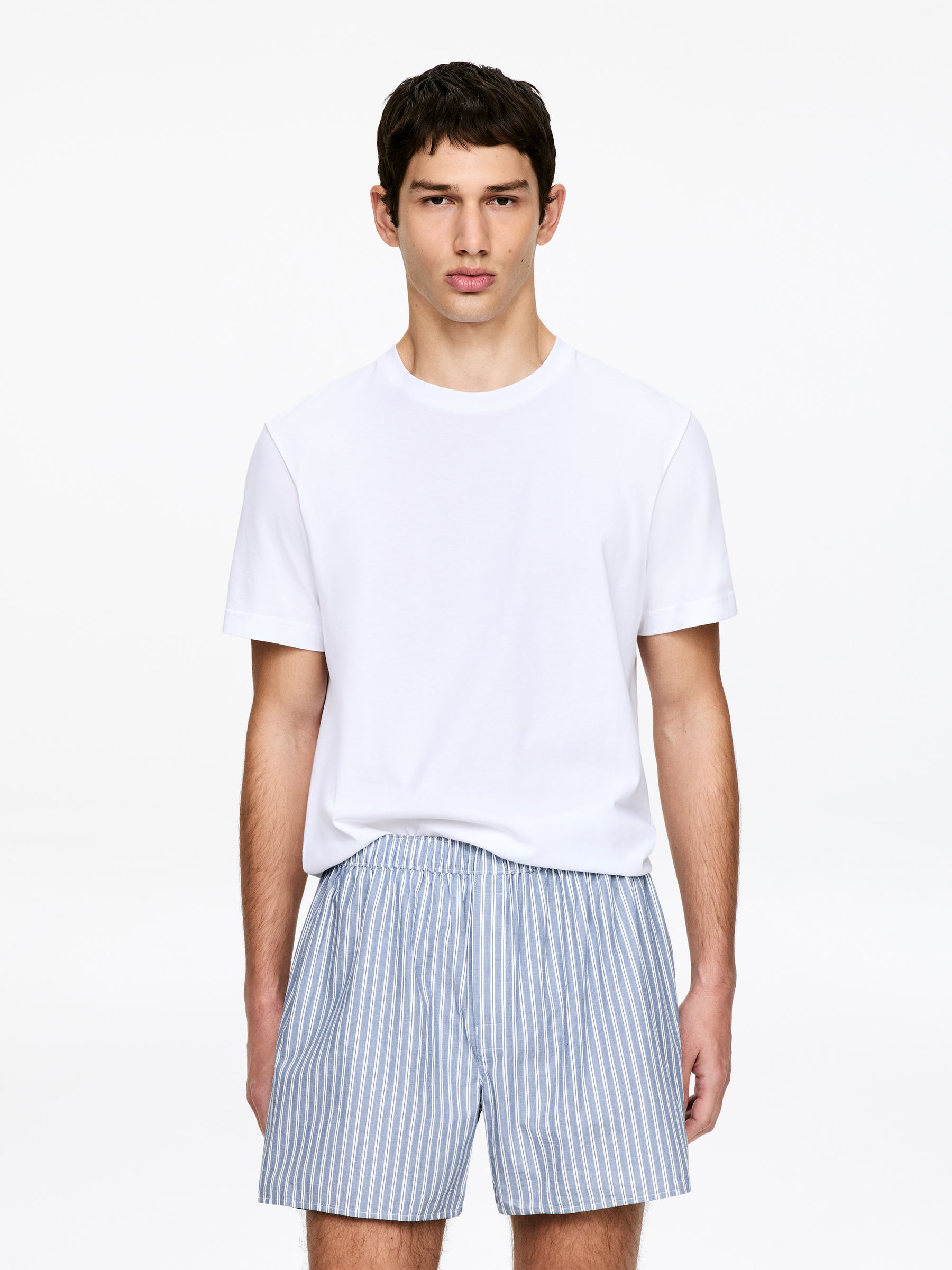 Woven Boxers, Set of 2 - Blue/Stripe - Regular fit - Men - StillMedia/Lookbook - 11