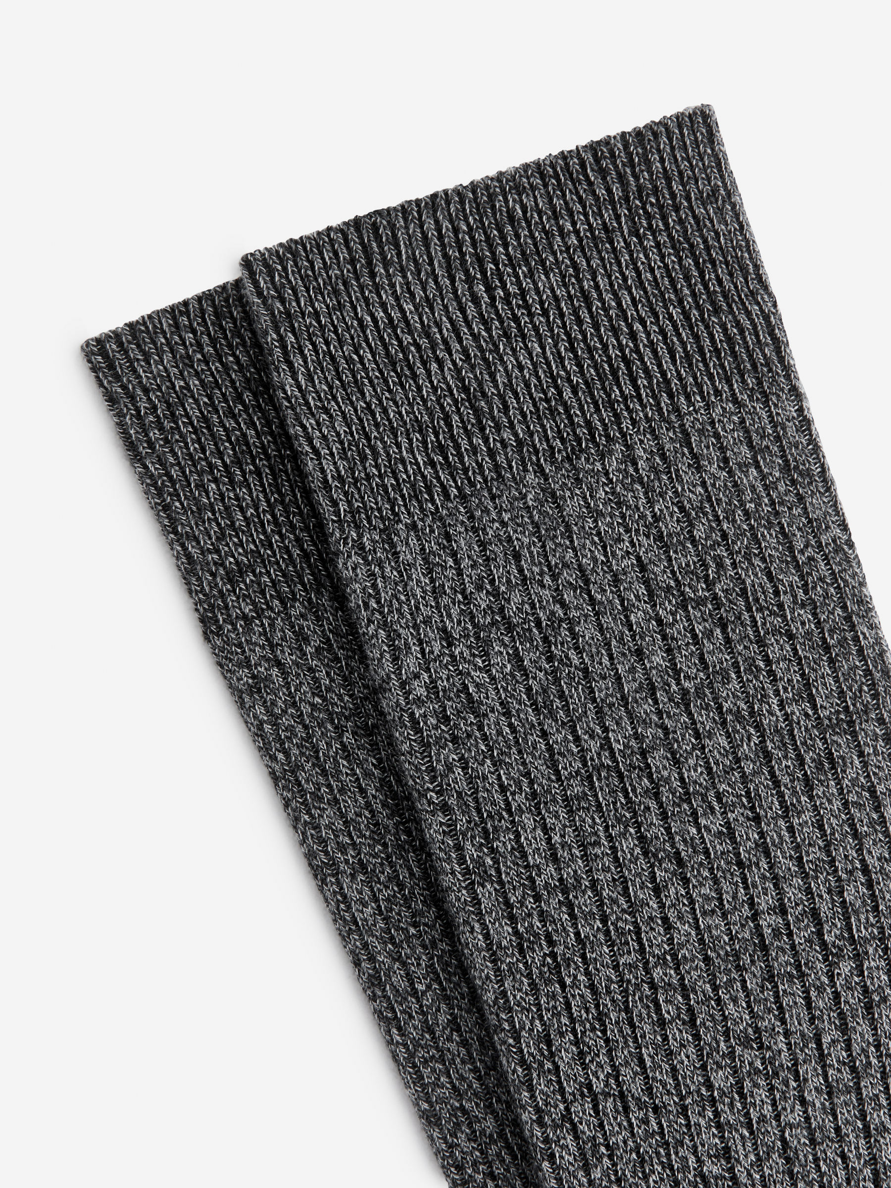 Supima Cotton Rib Socks - Dark Grey Melange - Regular fit - Men - StillMedia/DescriptiveDetail - 3