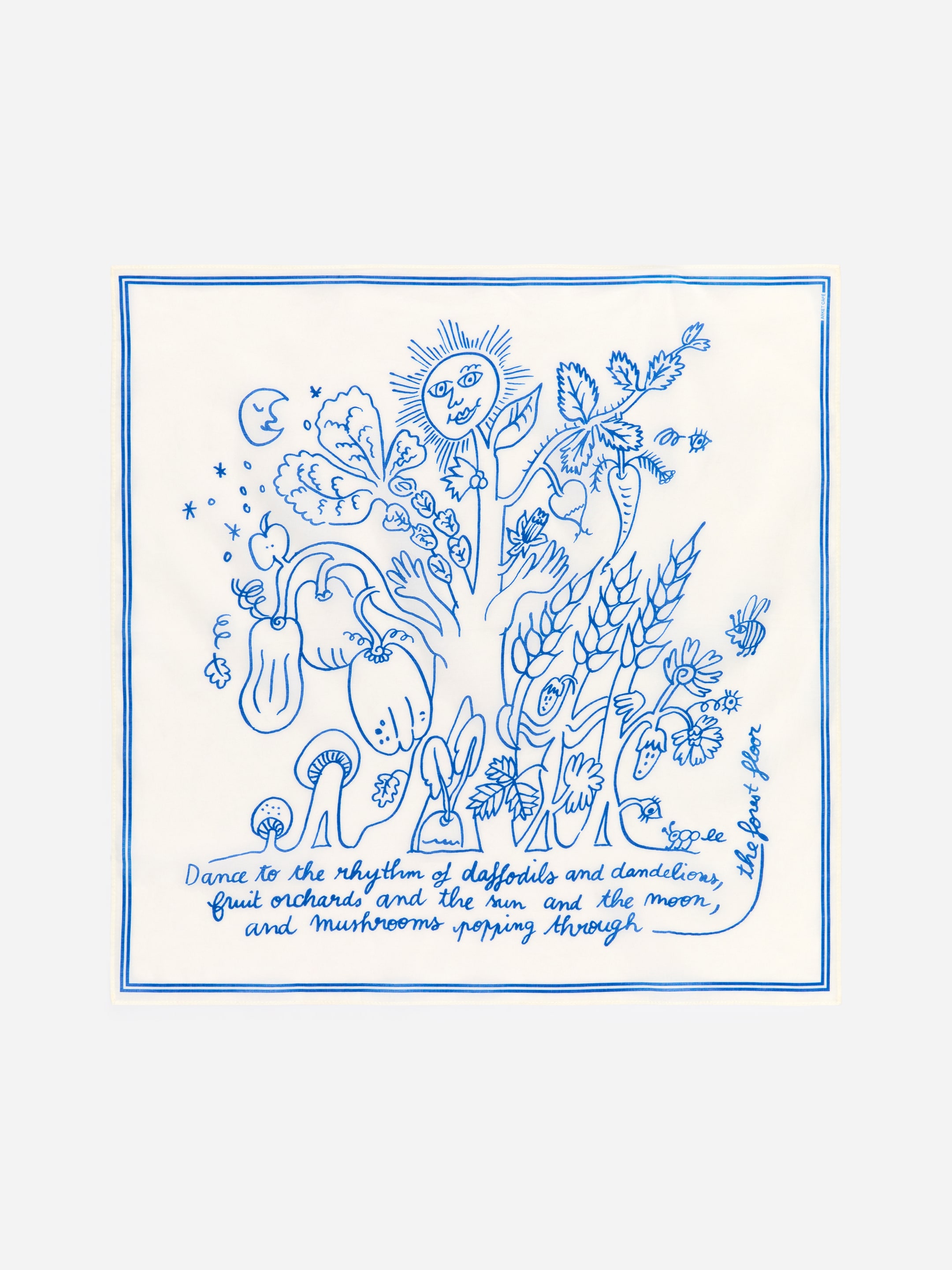 ARKET CAFÉ Bandana mit Print - Weiß/Blau - Café - StillMedia/DescriptiveStillLife - 3