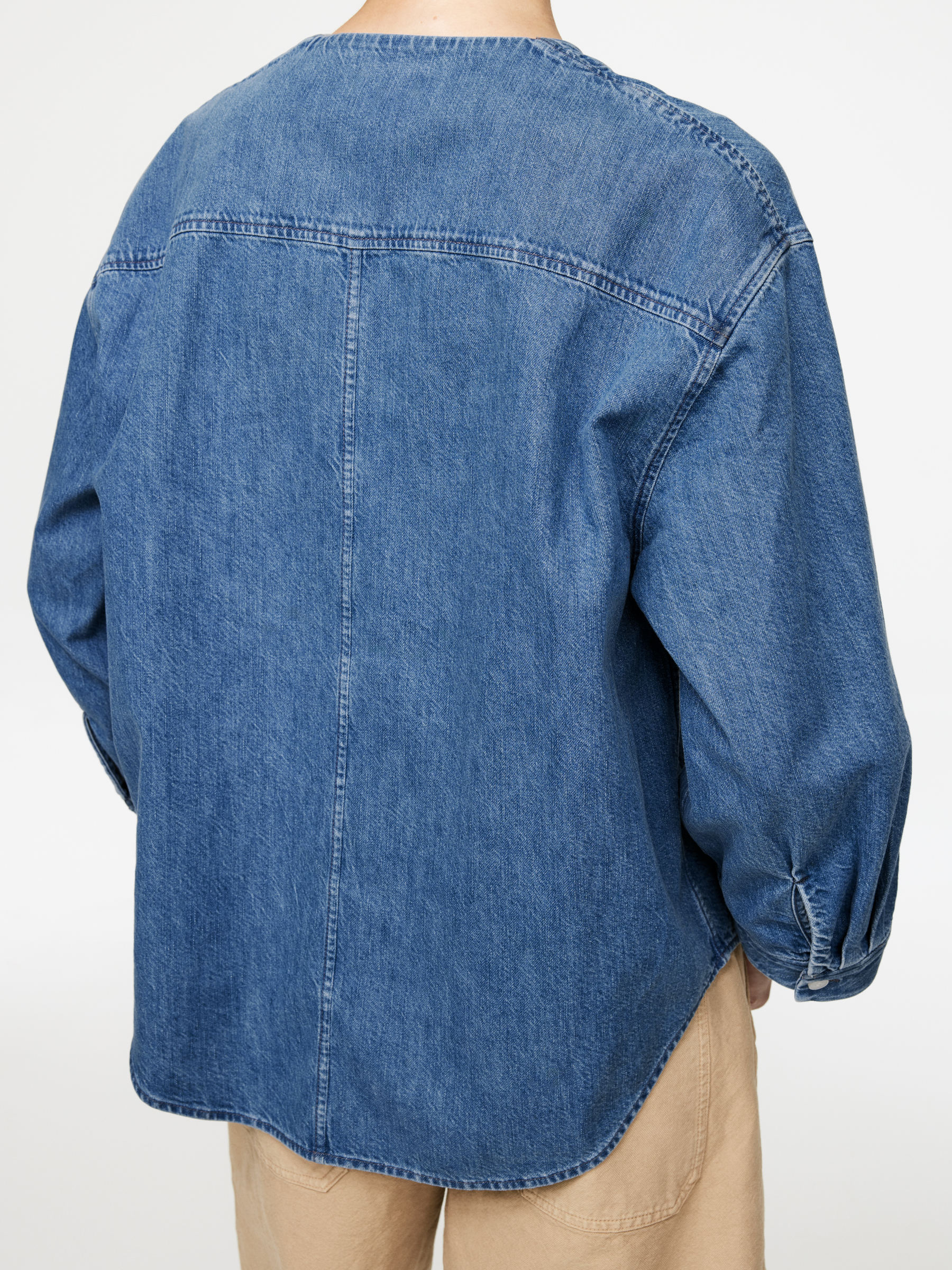 Denim Blouse - Blue - Loose fit - Women - StillMedia/Lookbook - 4