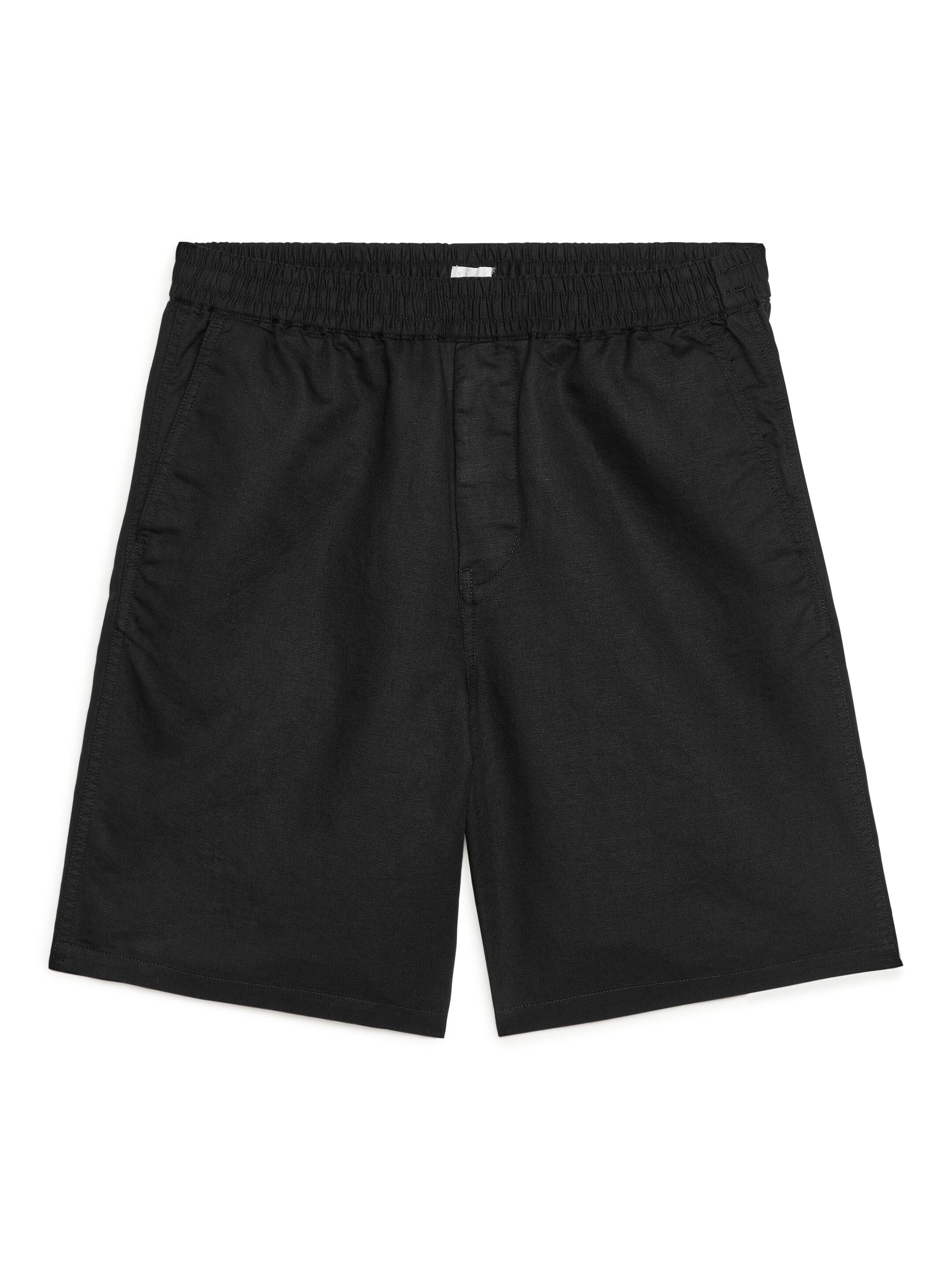 Zobacz większy obraz: Cotton-Linen Drawstring Shorts - Czarny - ON | H&M PL 1