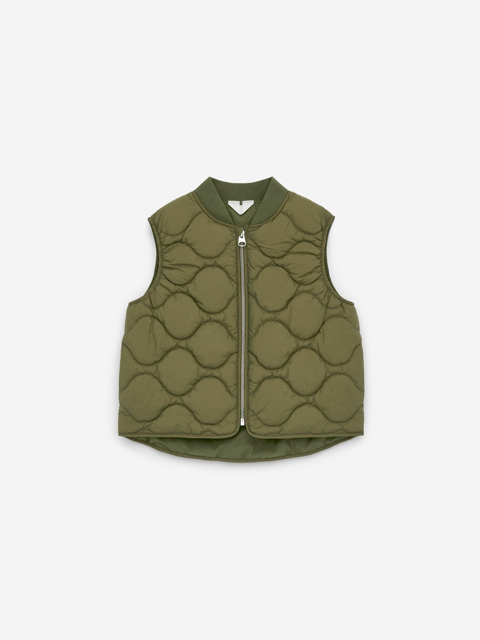 Gilet matelassé - Vert kaki/Orange
