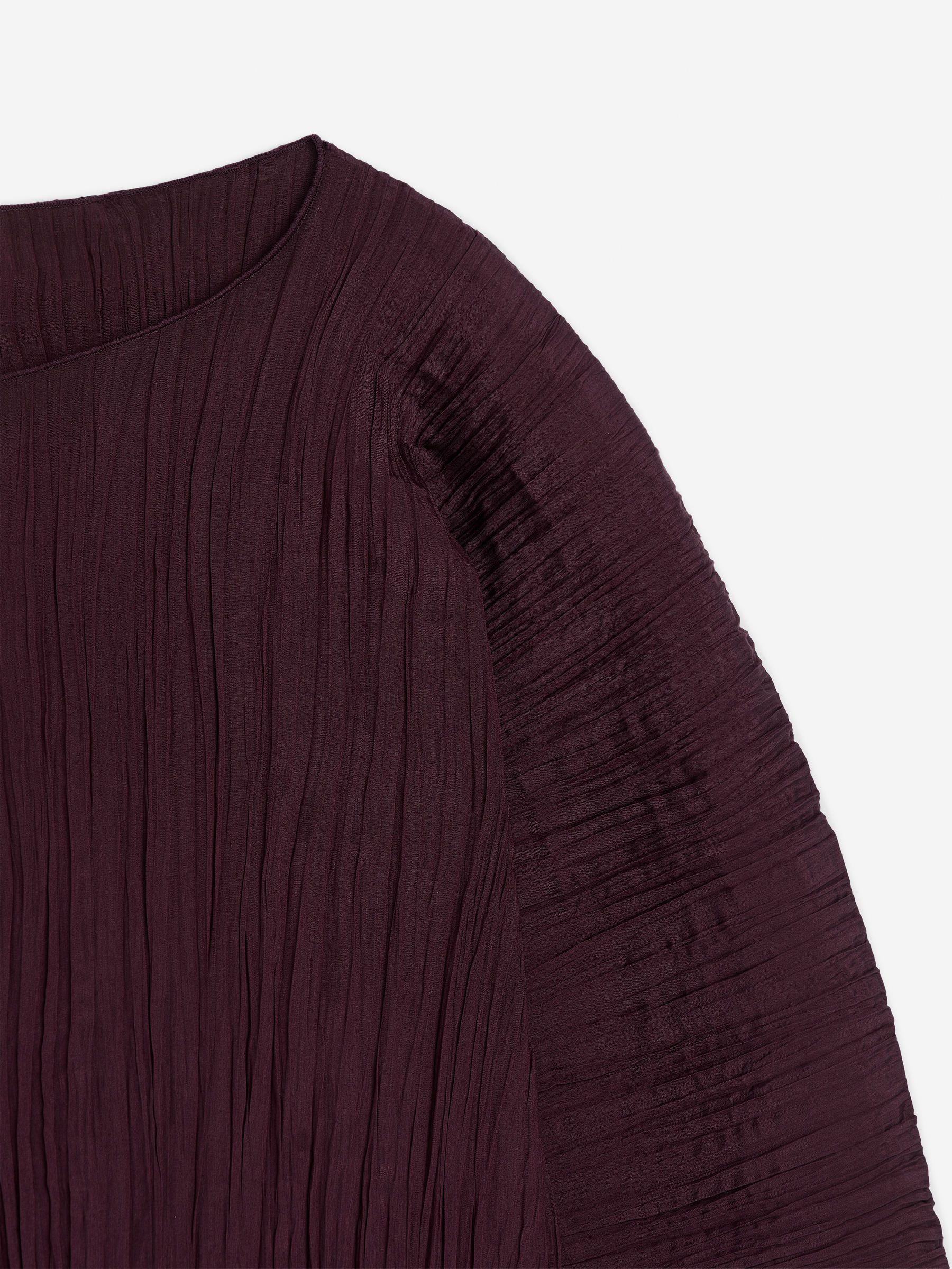 Haut plissé à manches volumineuses - Bordeaux - Regular fit - Femme - StillMedia/DescriptiveDetail - 2