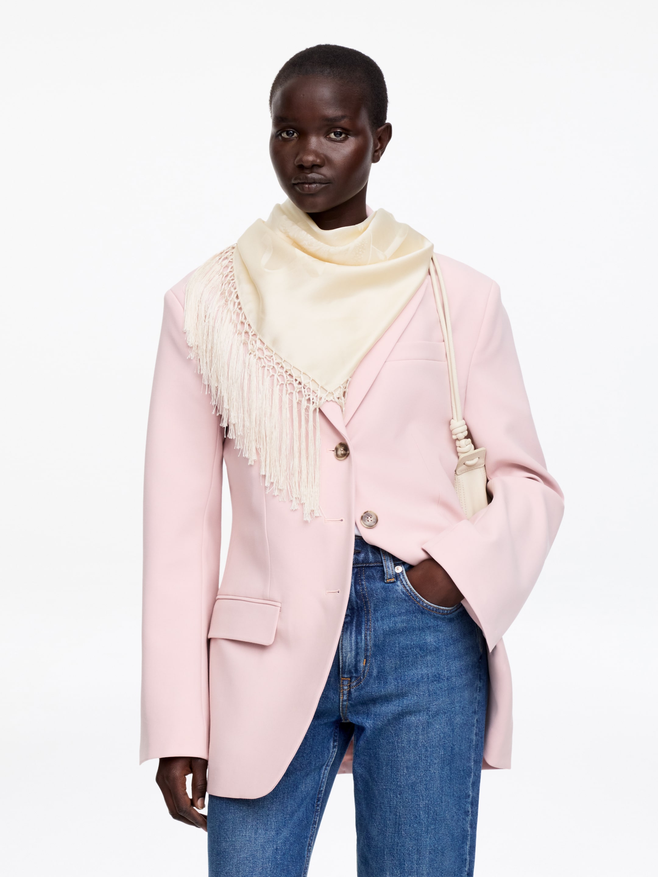 Jacquard Silk Scarf - Beige - Women - StillMedia/Lookbook - 4
