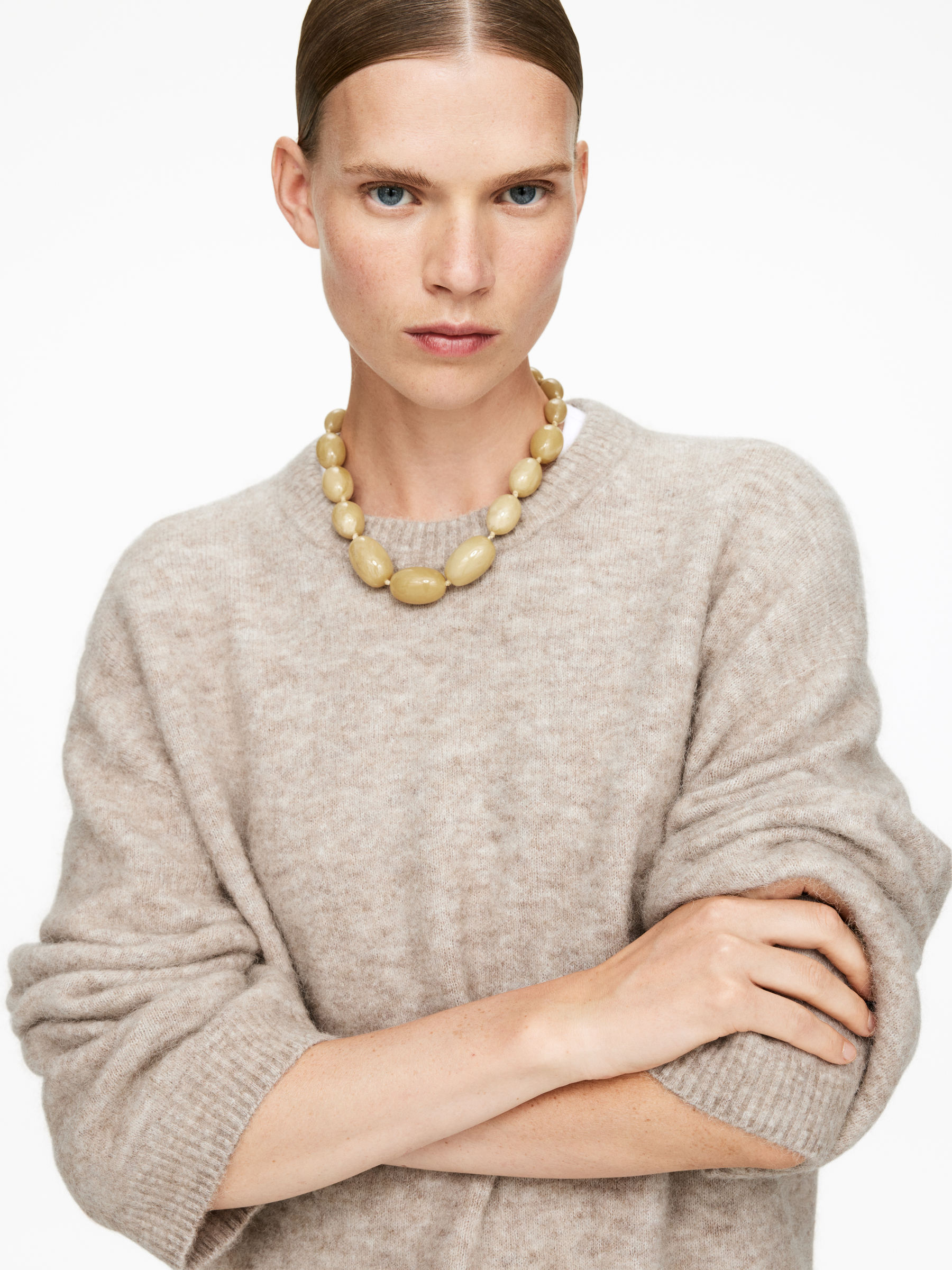 Pullover aus Alpakawolle und Wolle - Beige - Oversize - Damen - StillMedia/Lookbook - 14