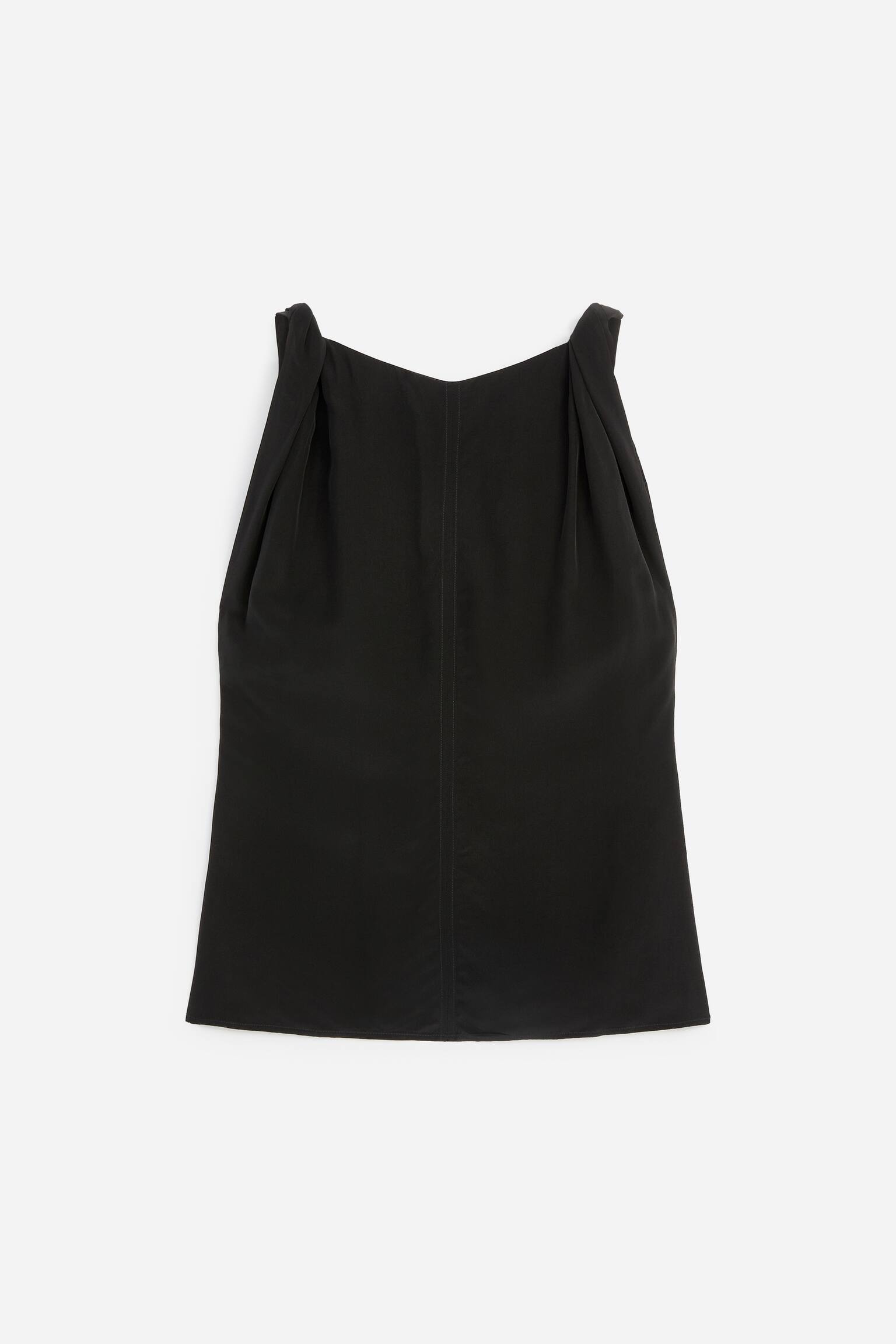 Top Cu Bretele Răsucite - Negru - 1