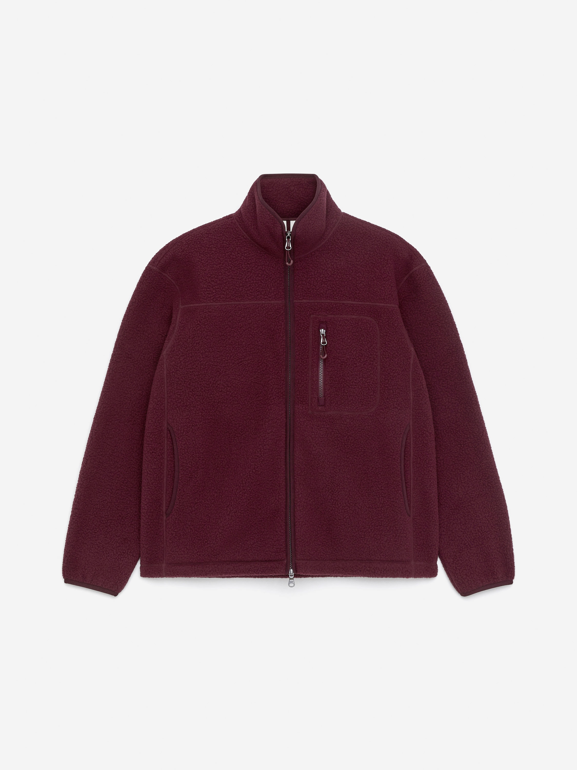 Fleecejacka - Mörkröd - Regular fit - Men - StillMedia/DescriptiveStillLife - 2