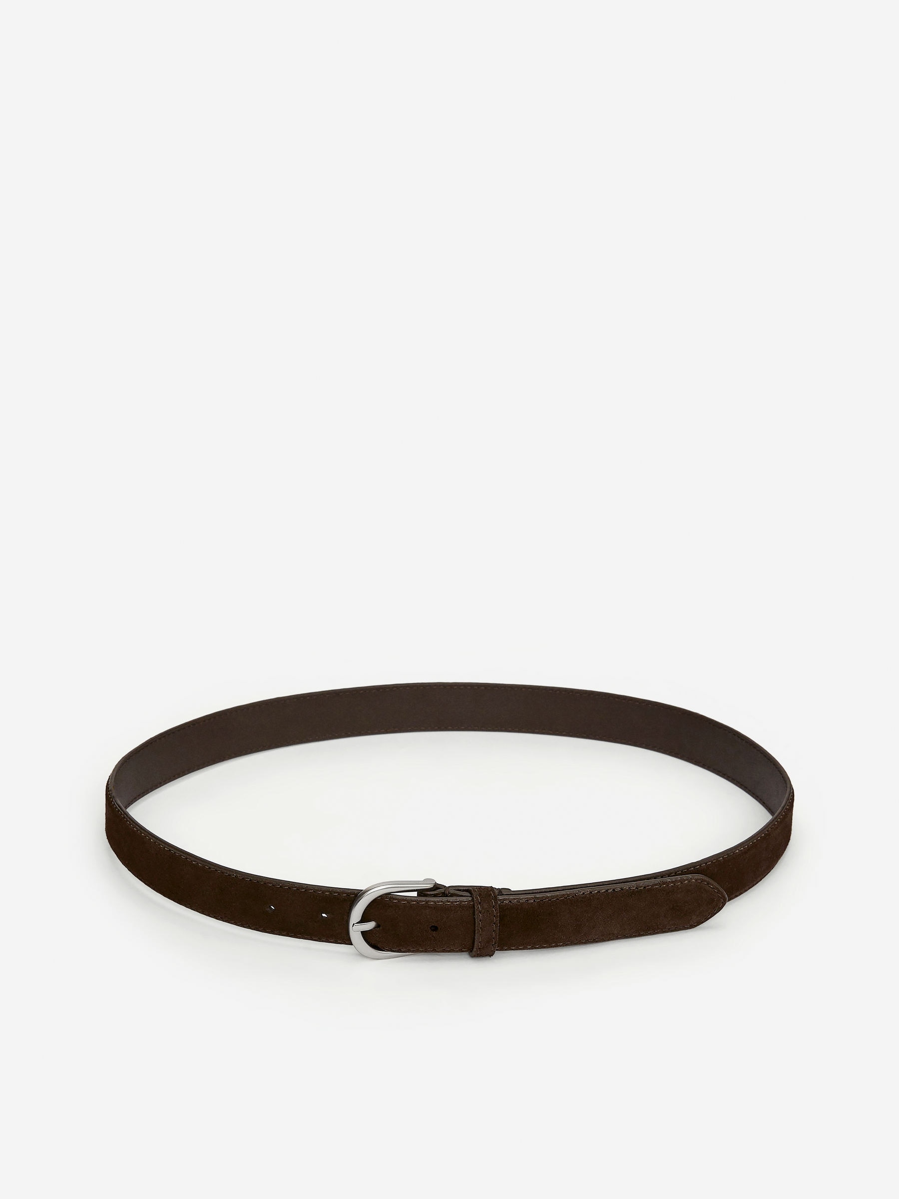 Slim Leather Belt-#594B3D-16712