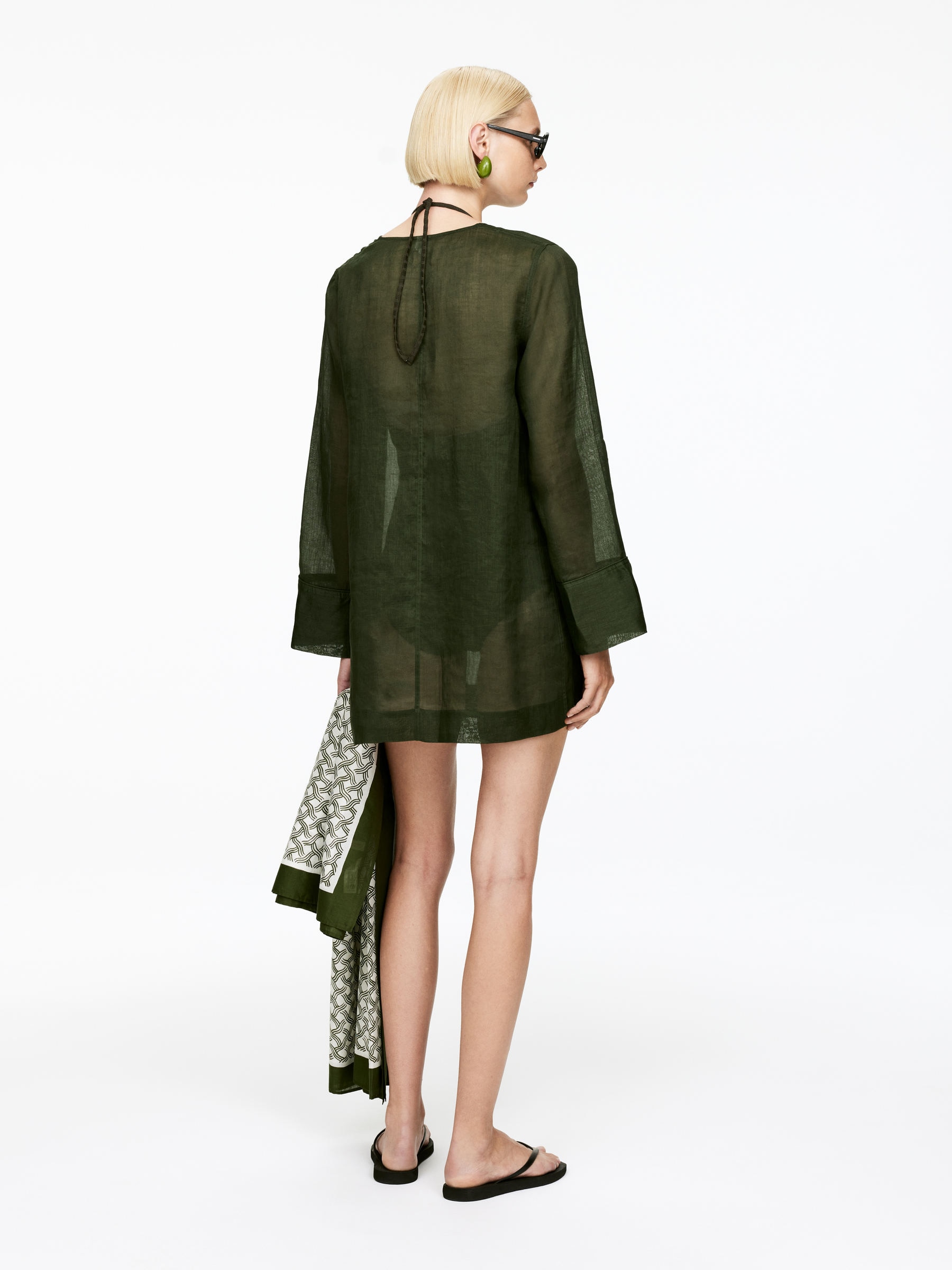 Ramie Beach Dress - Dark Green - Regular fit - Women - StillMedia/Lookbook - 5