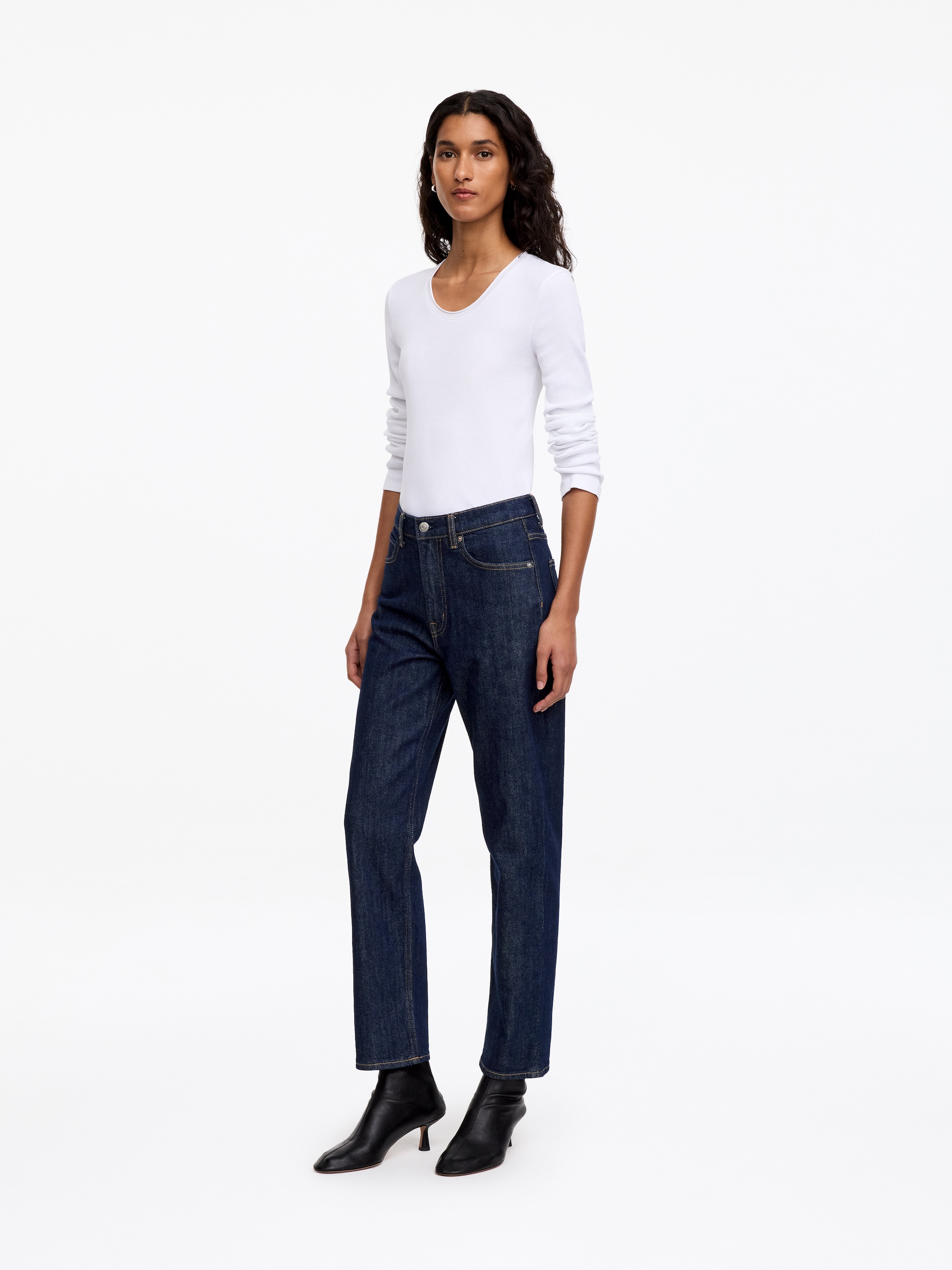 JADE CROPPED Slim Jeans - Dark Blue - Slim fit - women - StillMedia/Lookbook - 2