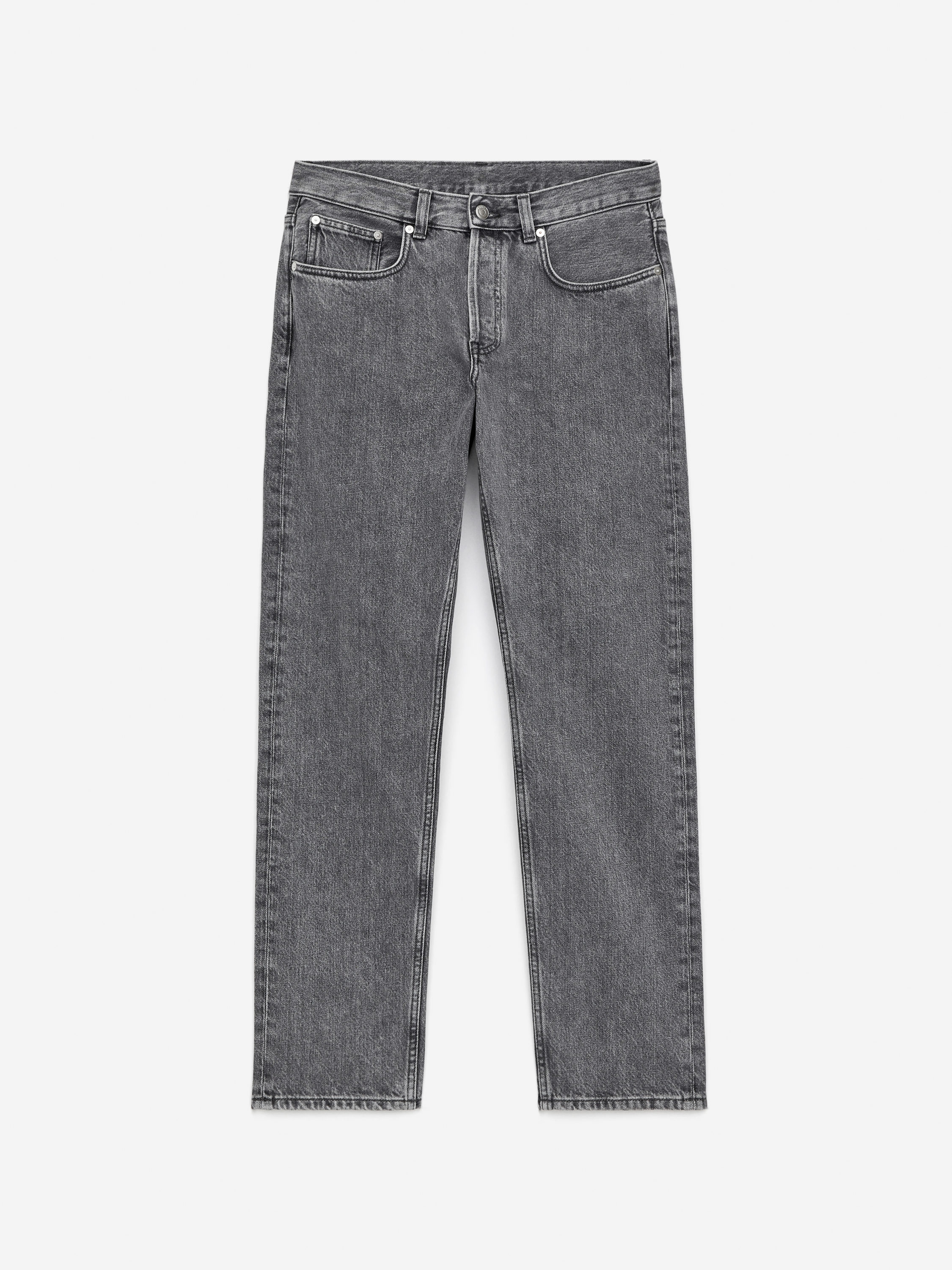 PARK Regular Straight Jeans-#A2A3A3-16275