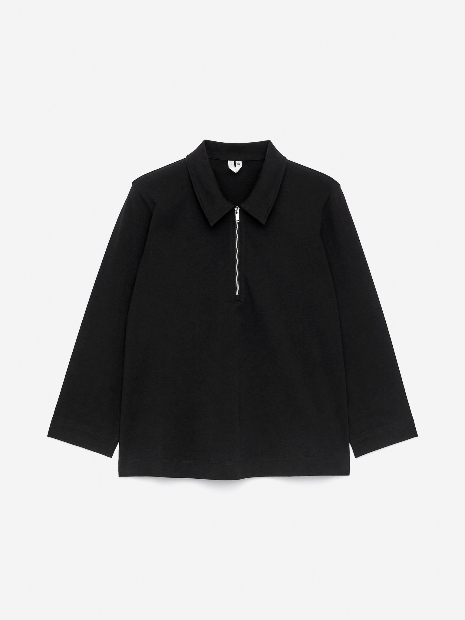 Half-Zip Top - Black/Grey Melange