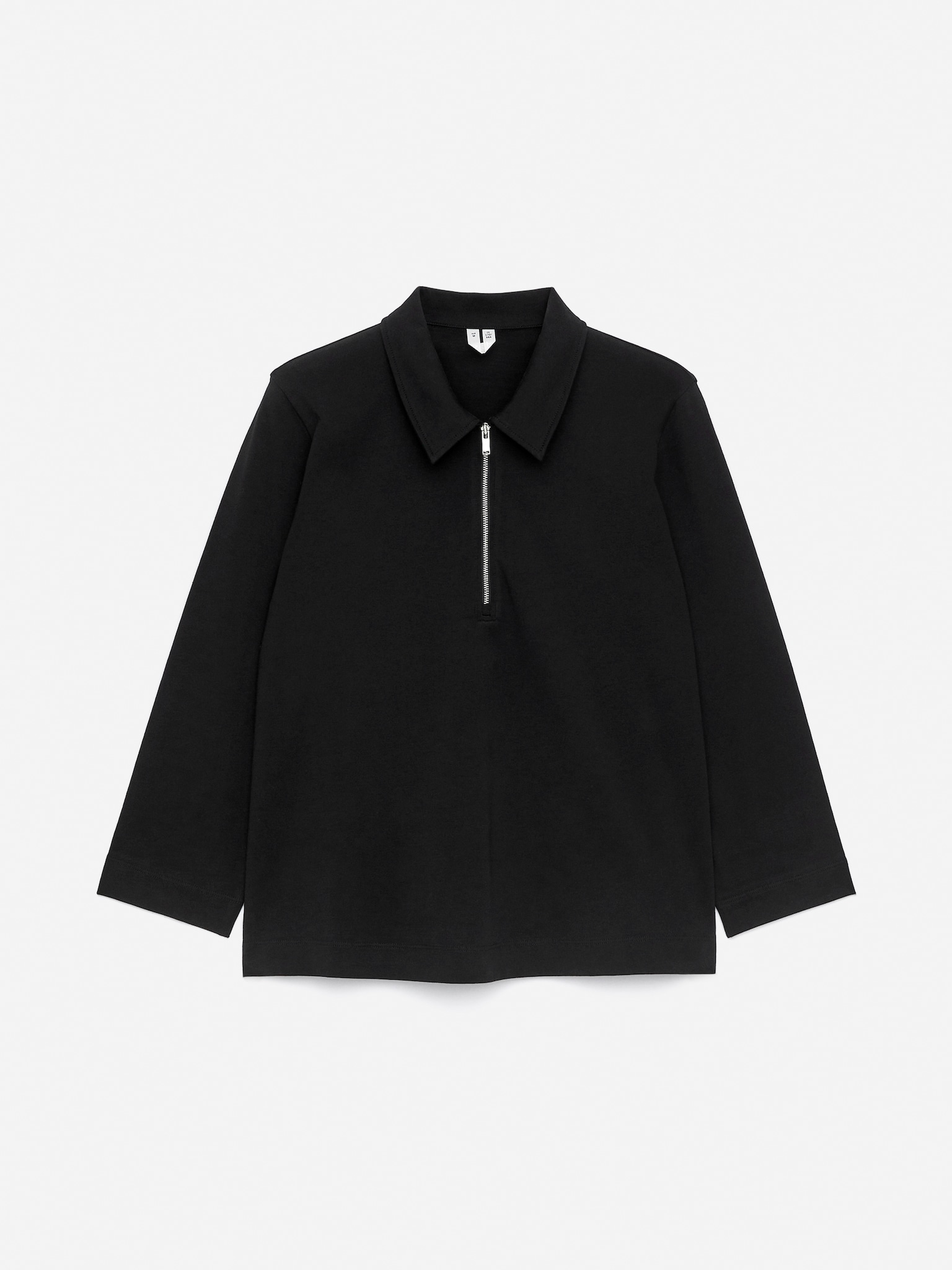 Half-Zip Top - Black/Grey Melange - 2