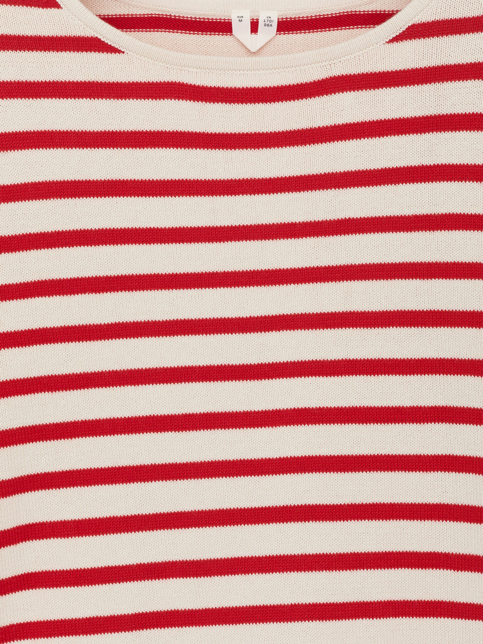 Pull en maille de coton - Rouge/Écru/Beige/Noir - 2