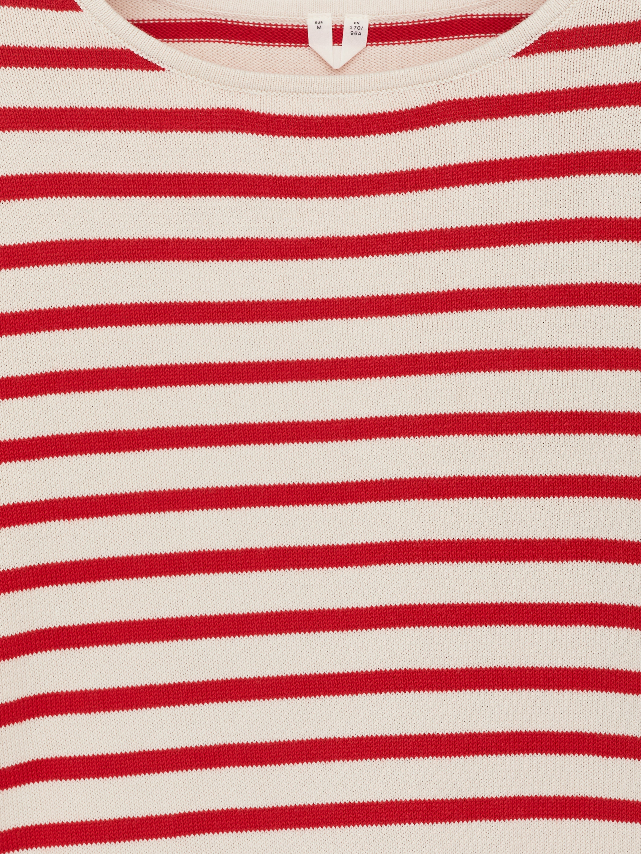 Knitted Cotton Jumper - Red/Off White - Regular fit - Women - StillMedia/DescriptiveDetail - 2