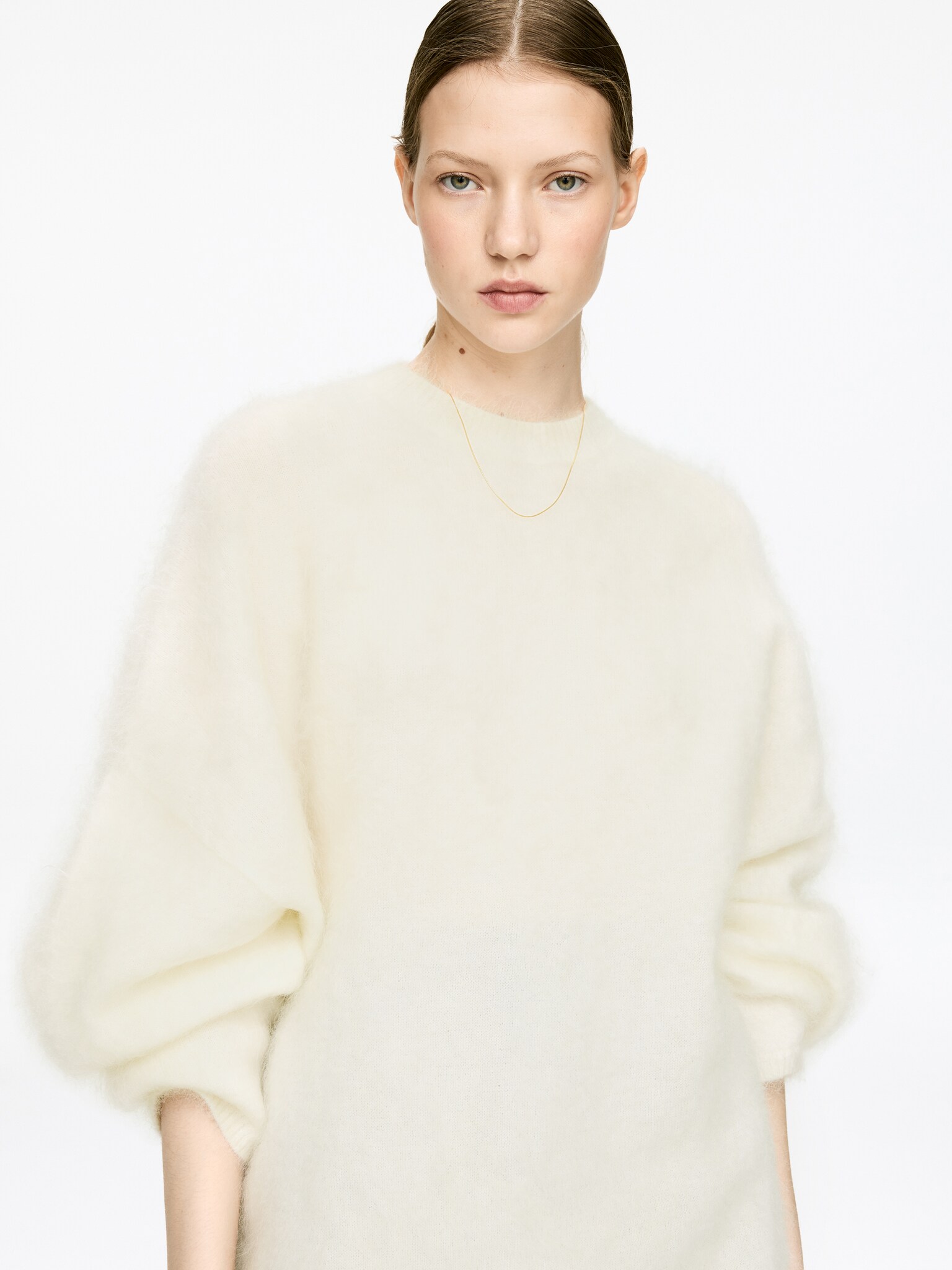 Mohair-Wool Blend Jumper - Off White - 5