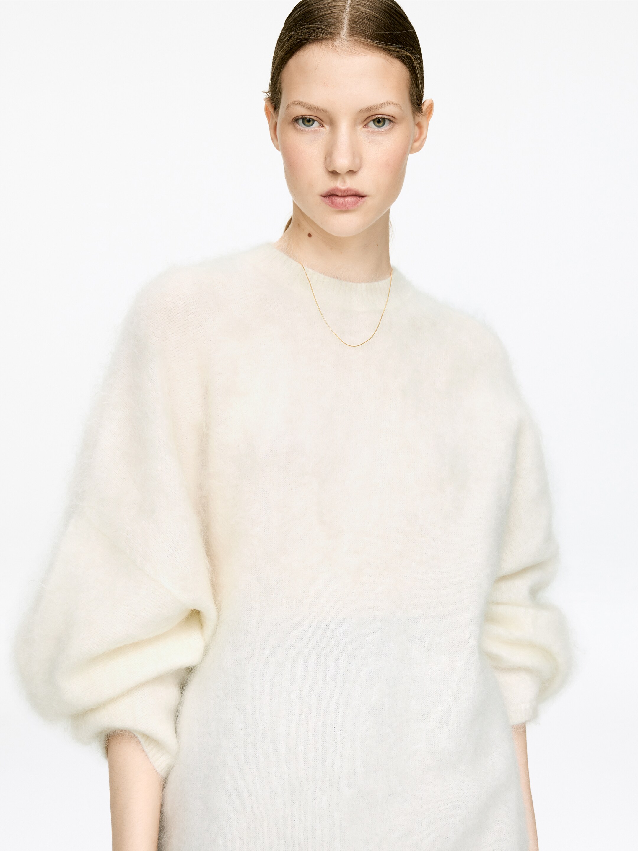 Visa större bild: Tröja i mohair och ull - Off-white - DAM | H&M FI 4