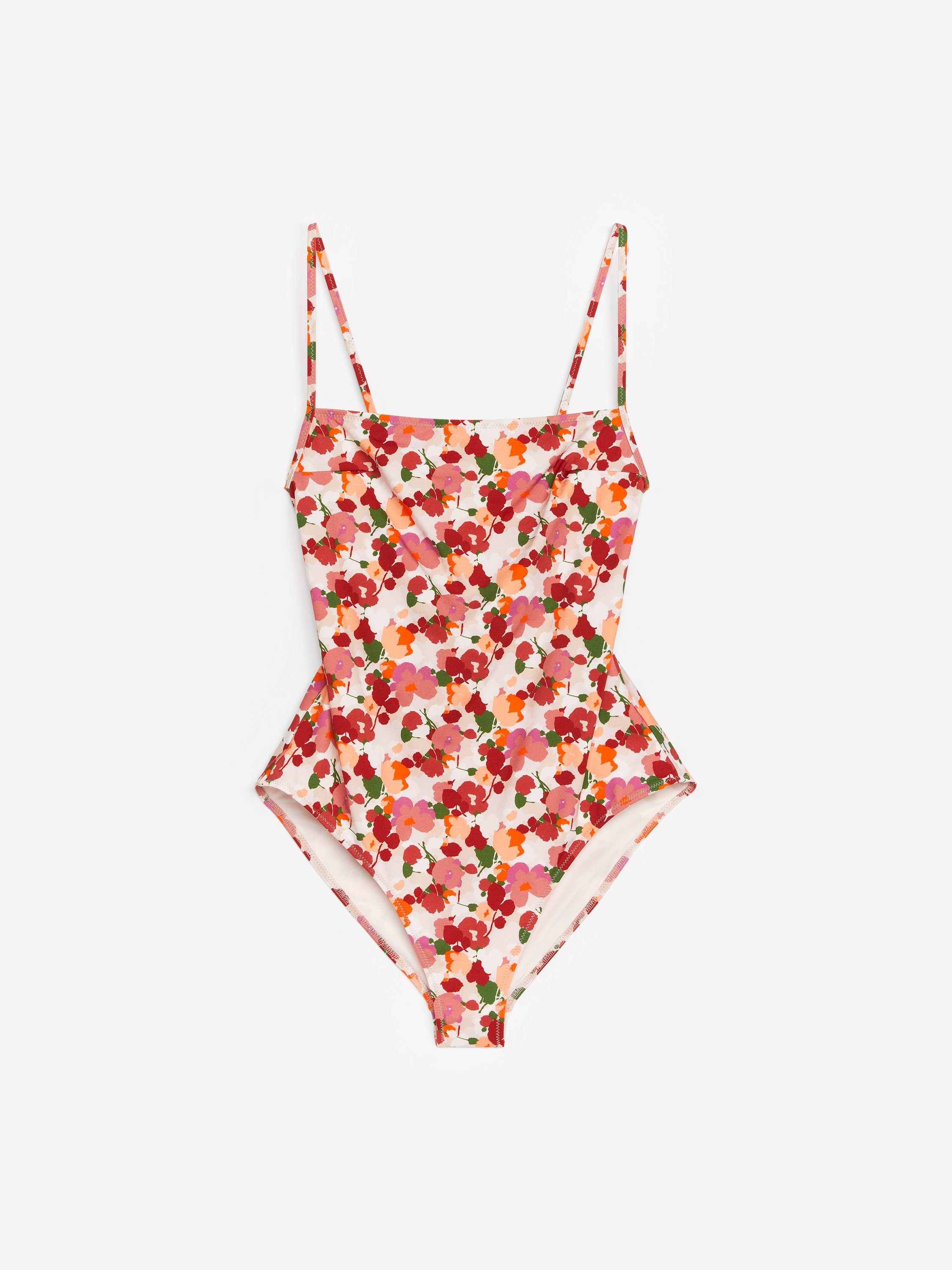 Square-Neck Swimsuit-Multi-7725