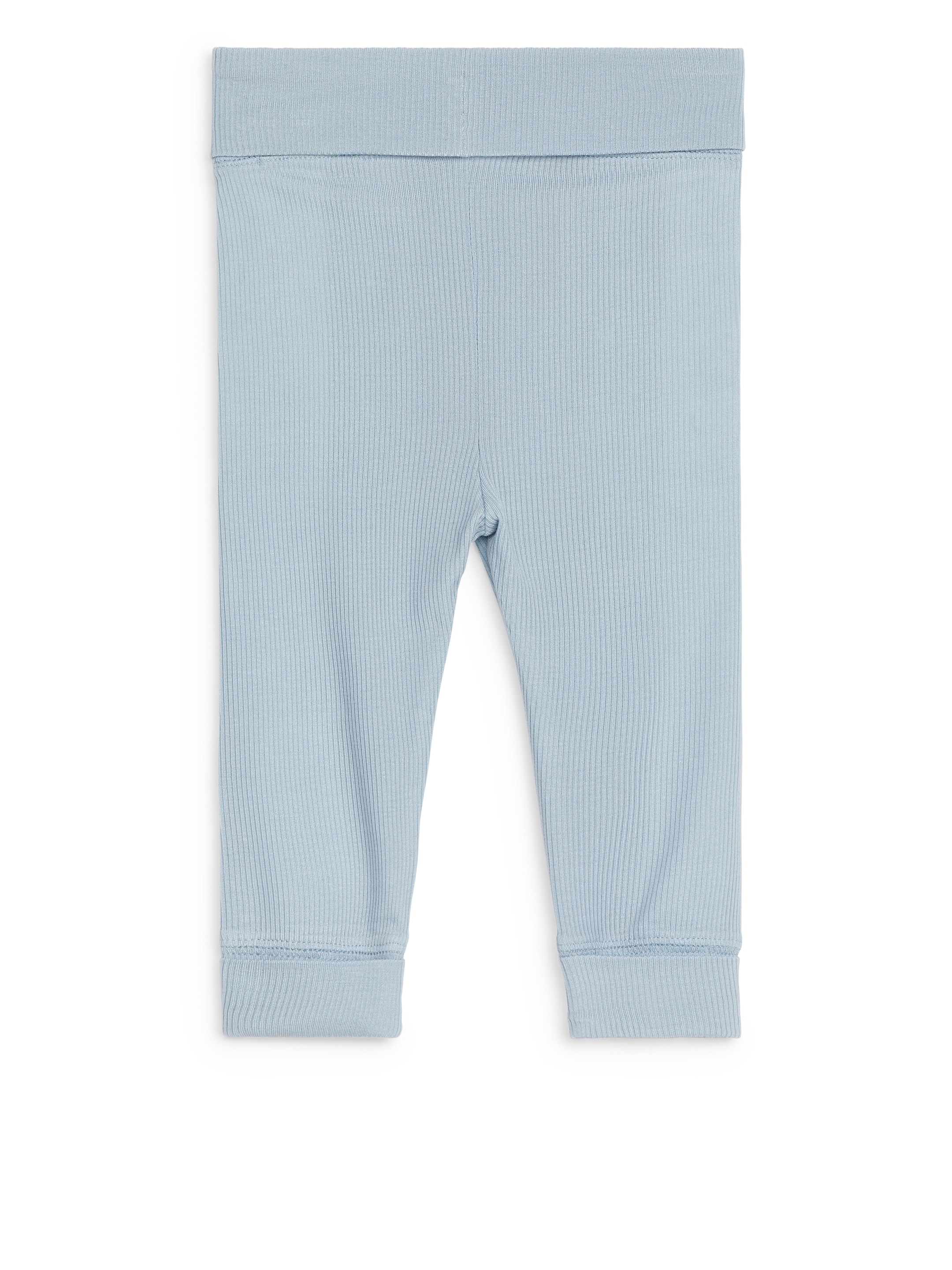 Grösseres Bild ansehen: Breit gerippte Leggings für Neugeborene - Taubenblau - KINDER | H&M CH 2