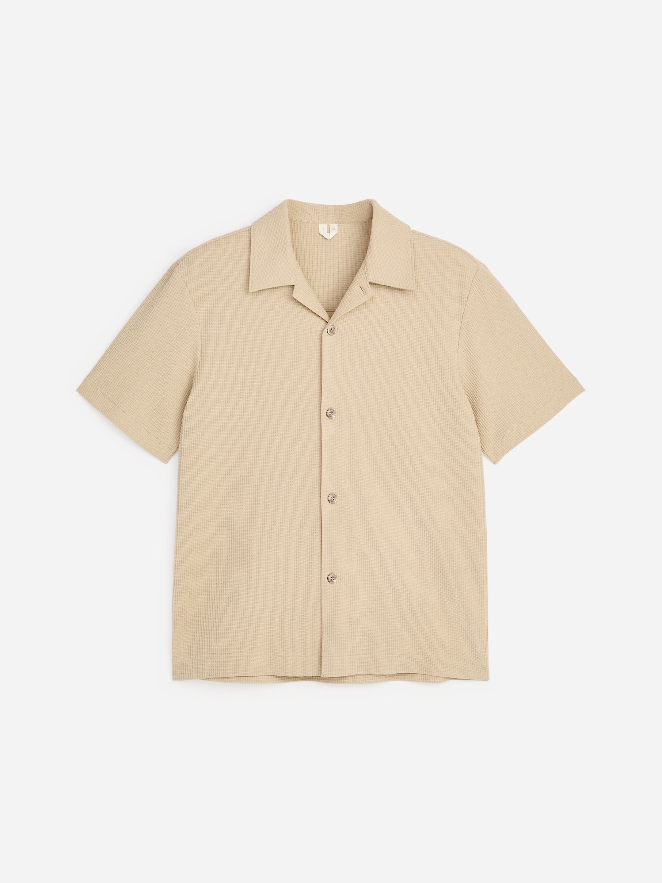 Jerseyhemd mit Waffelmuster - Beige - Regular Fit - Men - StillMedia/DescriptiveStillLife - 1
