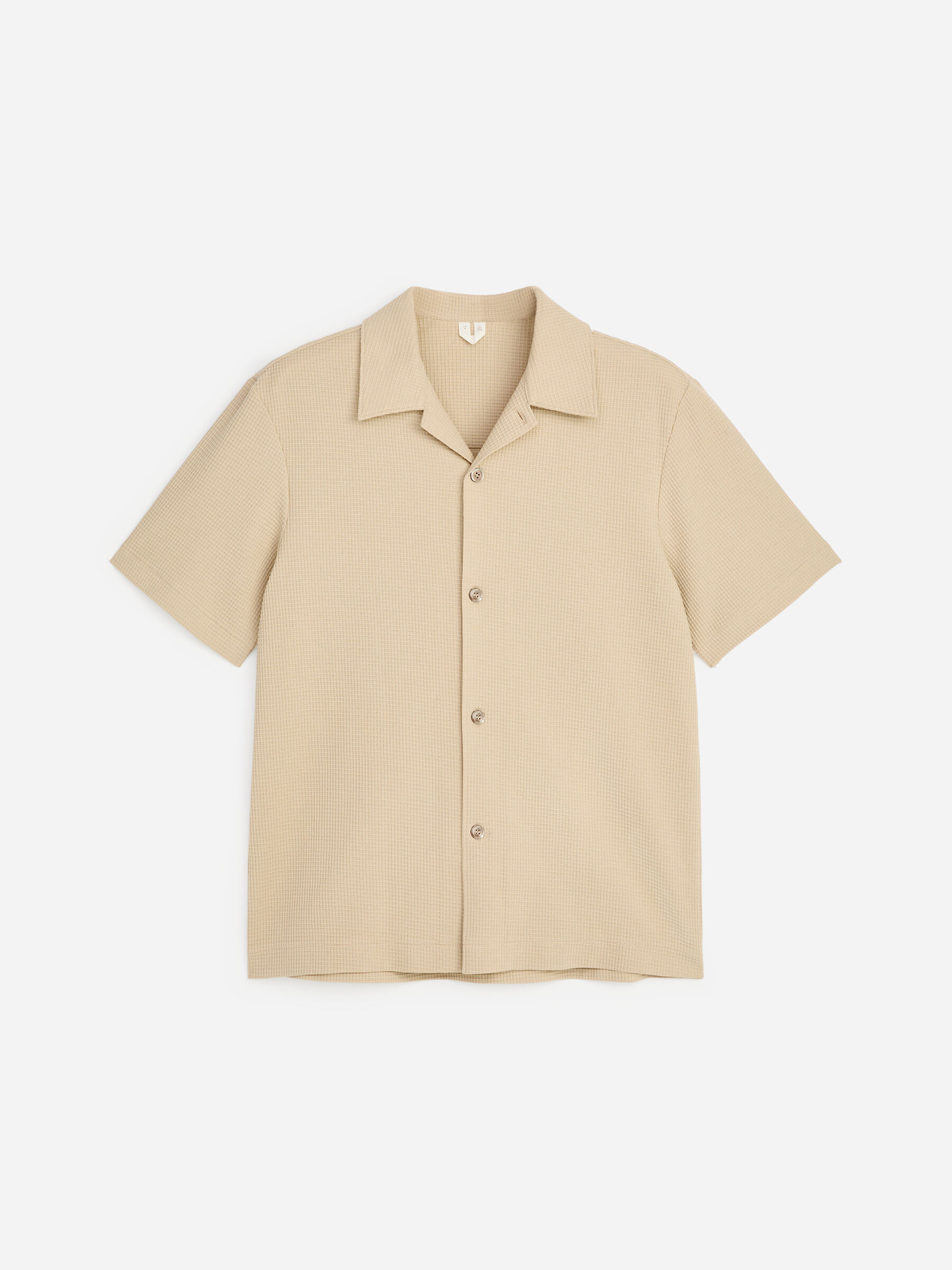 Waffle Jersey Shirt-#B7AB97-19345