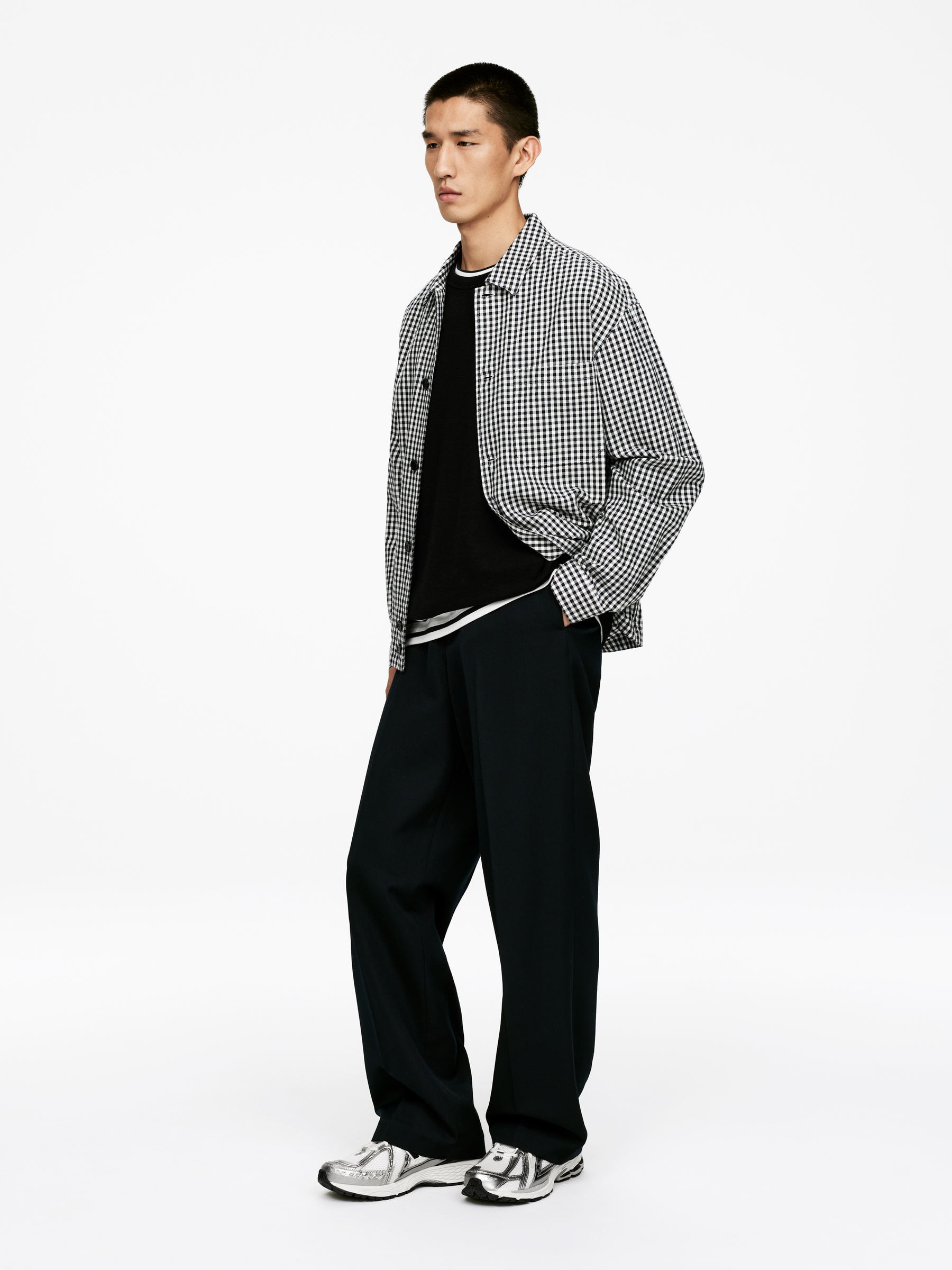 Relaxed Bouclé T-Shirt - Black - Loose fit - Men - StillMedia/Lookbook - 5