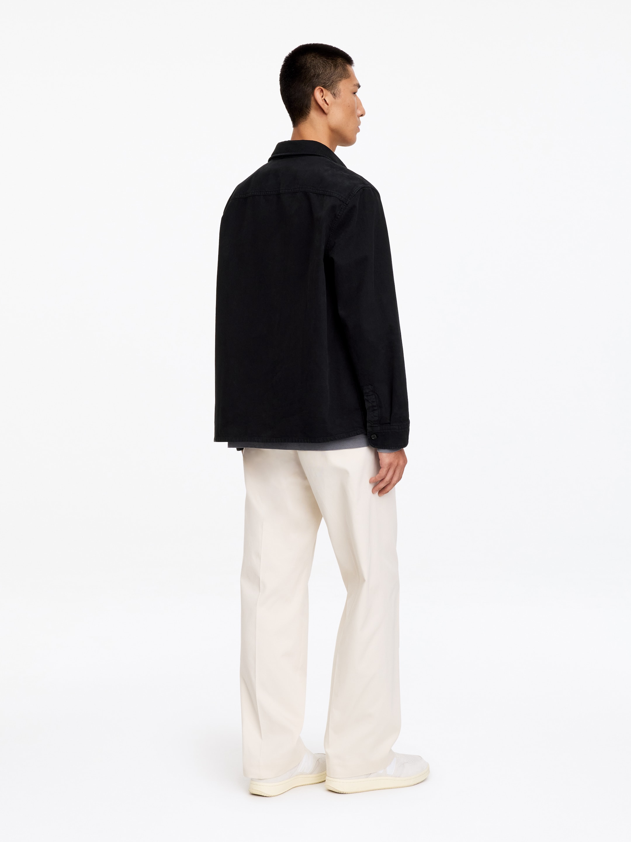 Sobrecamisa de sarga - Gris oscuro - Corte estándar - men - StillMedia/Lookbook - 3