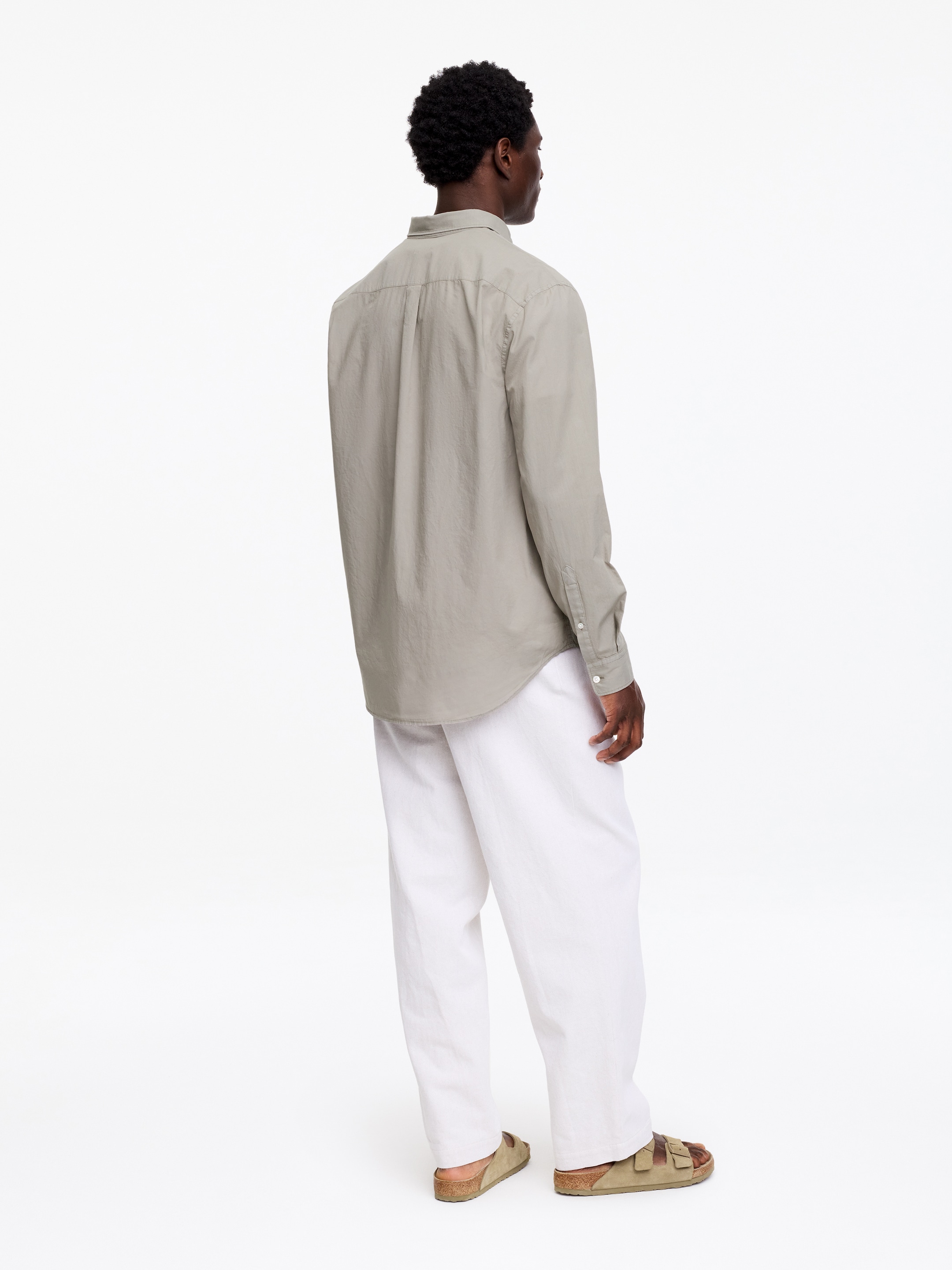 Relaxed Poplin Shirt - Grey - Relaxed fit - Men - StillMedia/Lookbook - 4