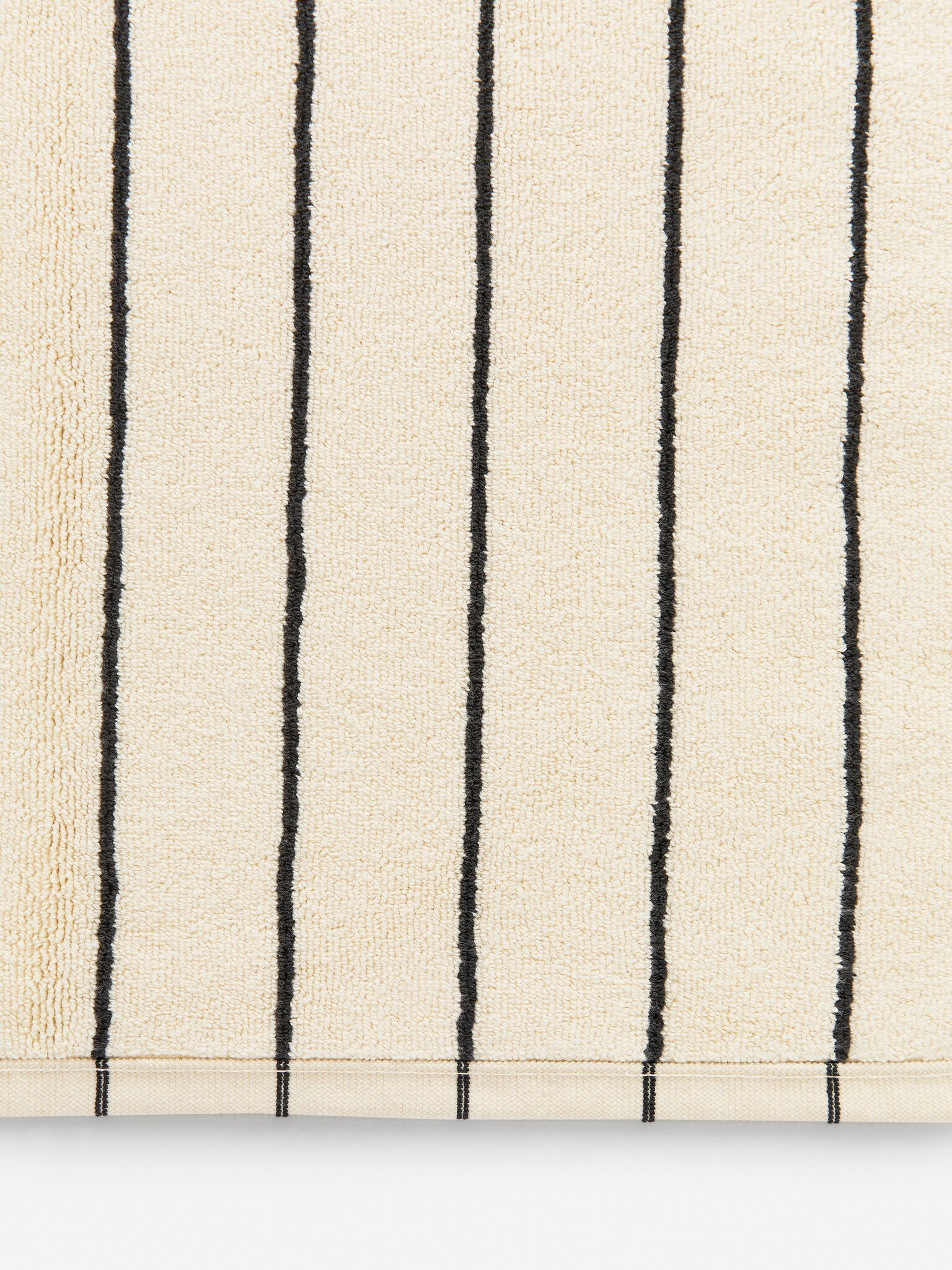 Tappeto da bagno in cotone - Bianco sporco/Nero/Salvia/Nero - 2